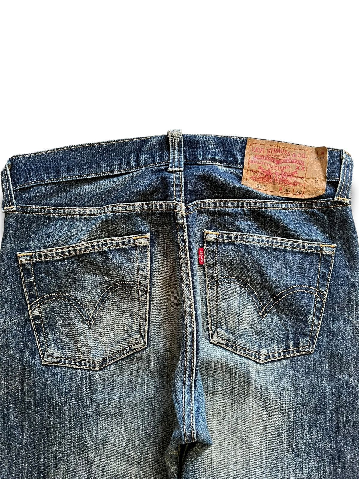 Levi's × Levi's Vintage Clothing SALES🔥Vintage 90s Levis 501 Mud Wash Distressed Loose Jeans Size US 31 - 8 Thumbnail