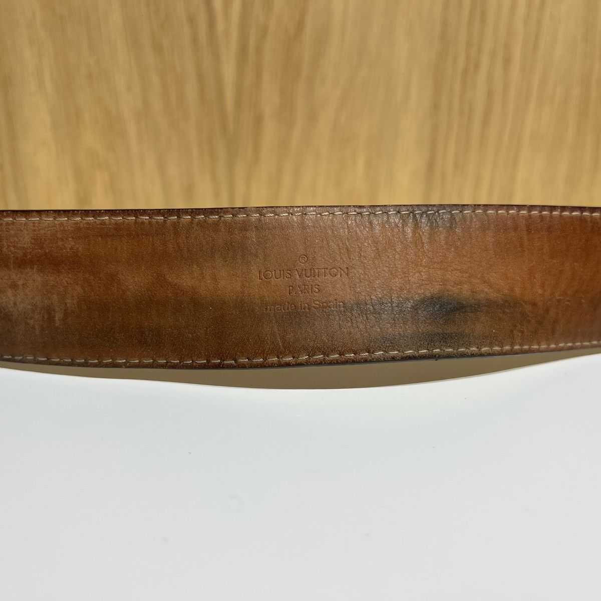 Louis Vuitton 🔹Louis Vuitton Trunks & Bags Metal Buckle Leather Belt Size 36 - 3 Thumbnail