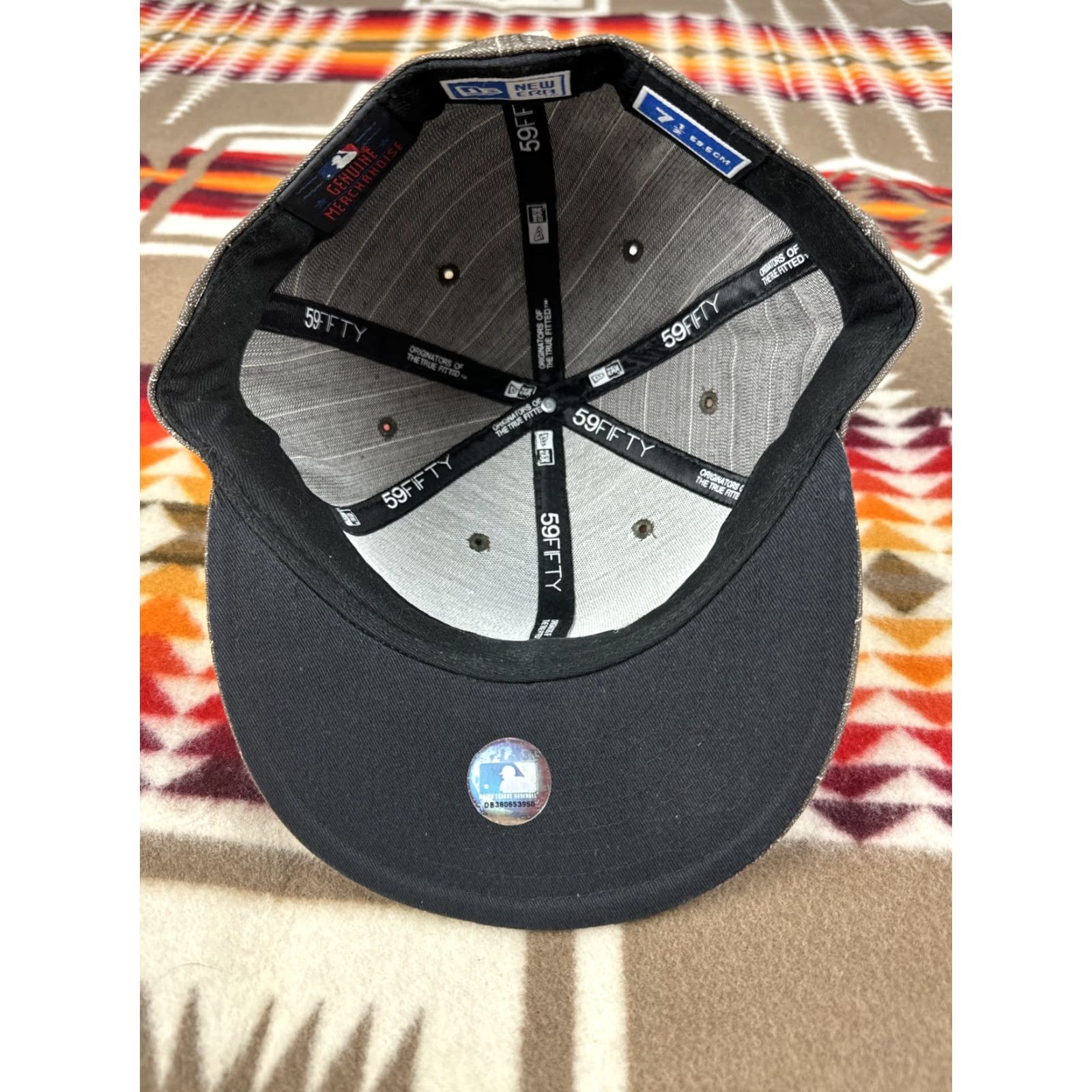 New Era VINTAGE New Era Diamondbacks Fitted Hat 7 1/2 Brown Pinstripes Denim AZ Men Size ONE SIZE - 5 Thumbnail