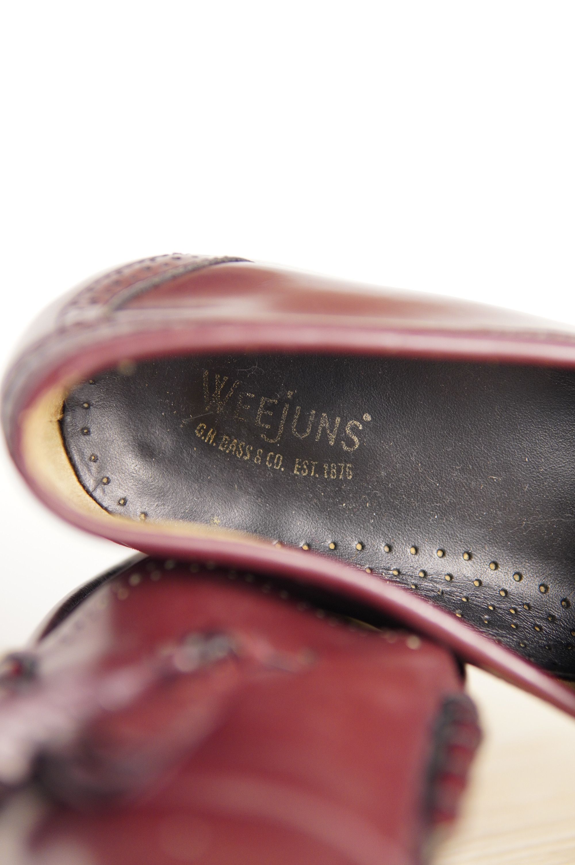 G.H. Bass & Co. Bass Weejuns Larkin Brogue Leather Wine Size US 10.5 / EU 43-44 - 10 Thumbnail