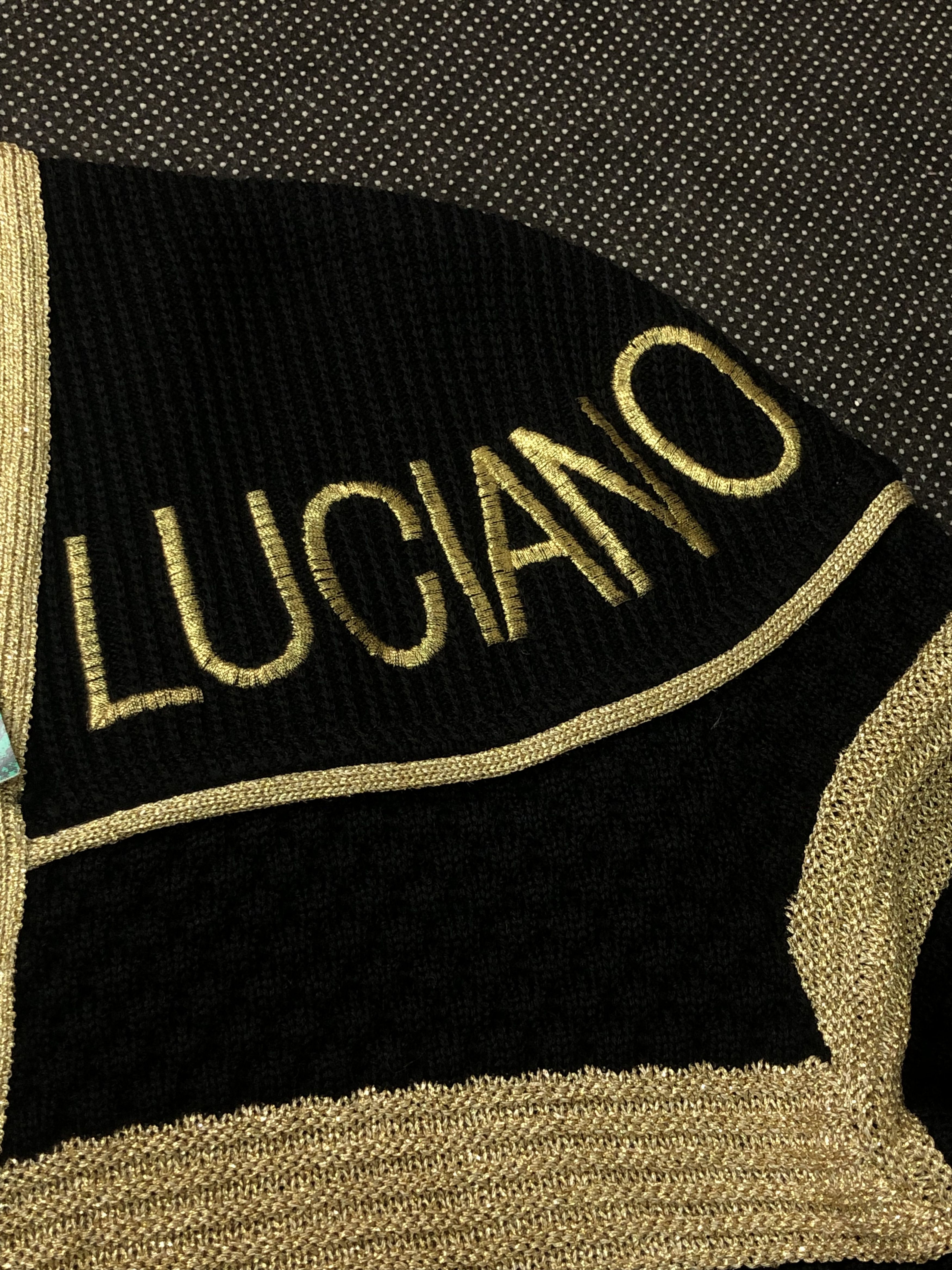 Andreluciano × Vintage RARE🔥VINTAGE 90’S ANDRELUCIANO GOLD GLITTER WOOL KNIT Size US M / EU 48-50 / 2 - 6 Thumbnail
