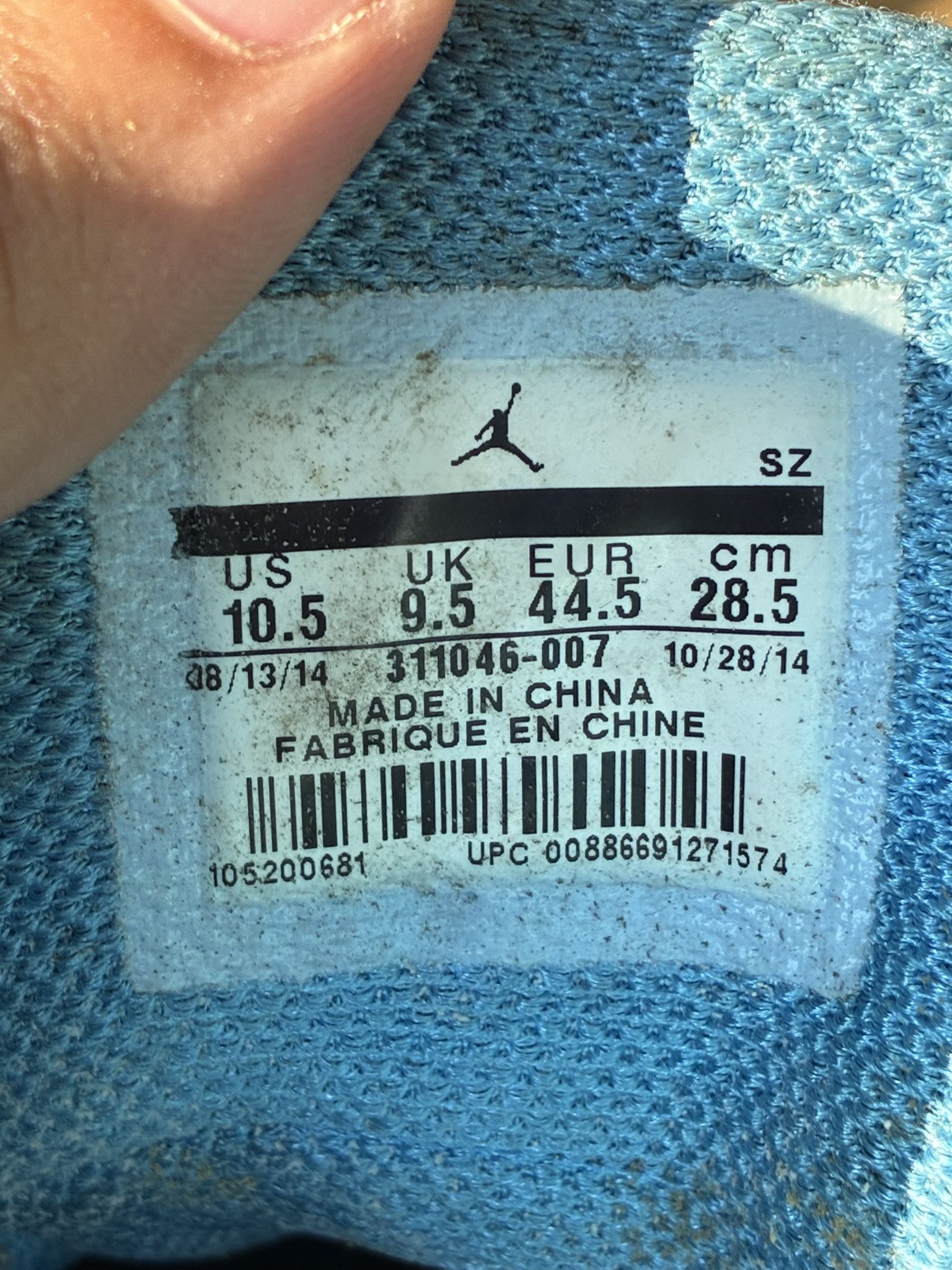 Nike Nike Air Jordan Dub Zero 311046-007 University Blue Size US 10.5 / EU 43-44 - 7 Thumbnail