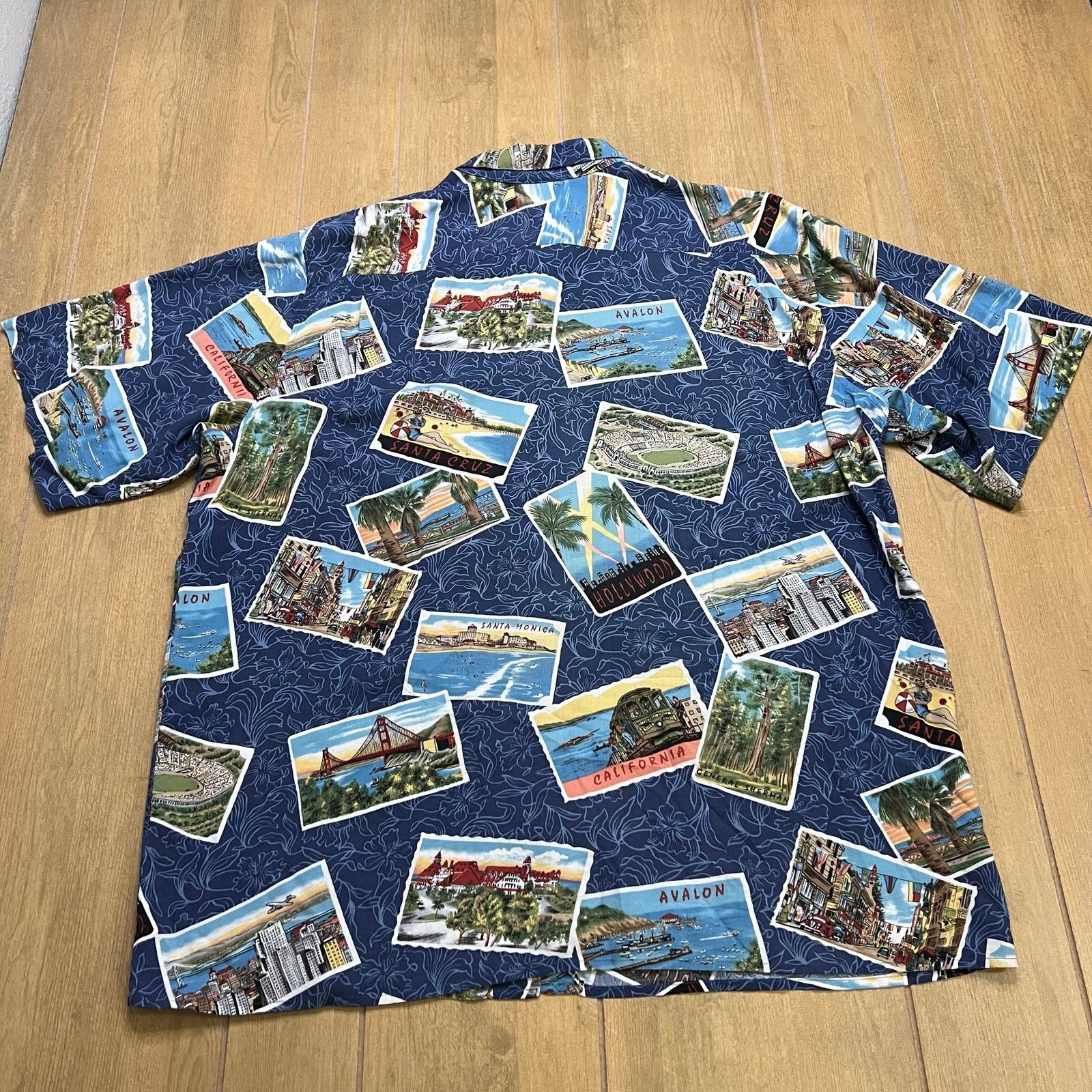 Reyn Spooner Reyn Spooner Hawaiian Shirt XXL California Postcard Aloha Size US XXL / EU 58 / 5 - 9 Thumbnail