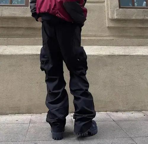 Jean Vintage pleated multi-pocket nylon cargo trousers Size US 33 - 7 Thumbnail