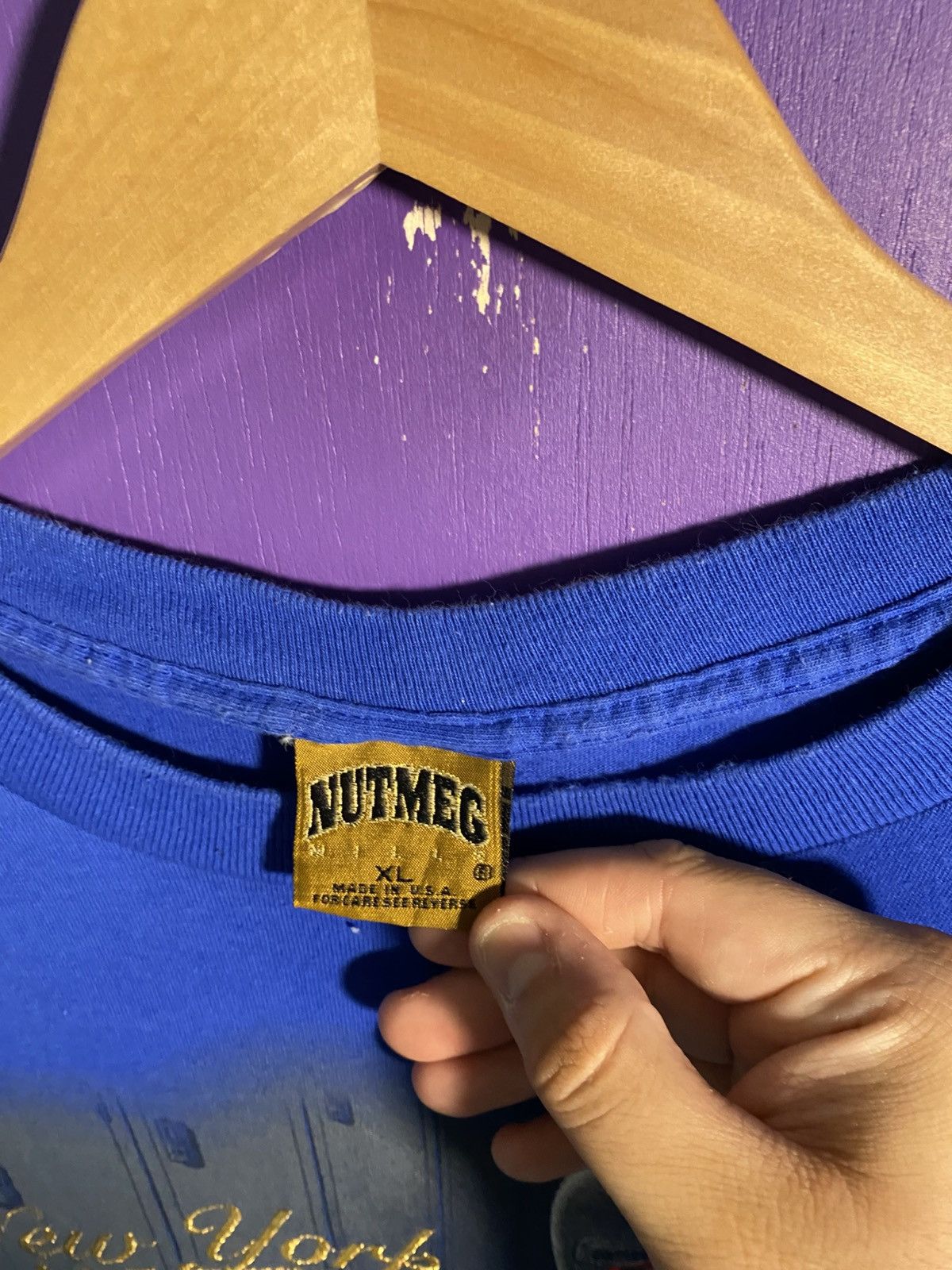 NHL × Nutmeg × Vintage Vintage 90s Nutmeg New York rangers gear t-shirt Size US XL / EU 56 / 4 - 4 Thumbnail