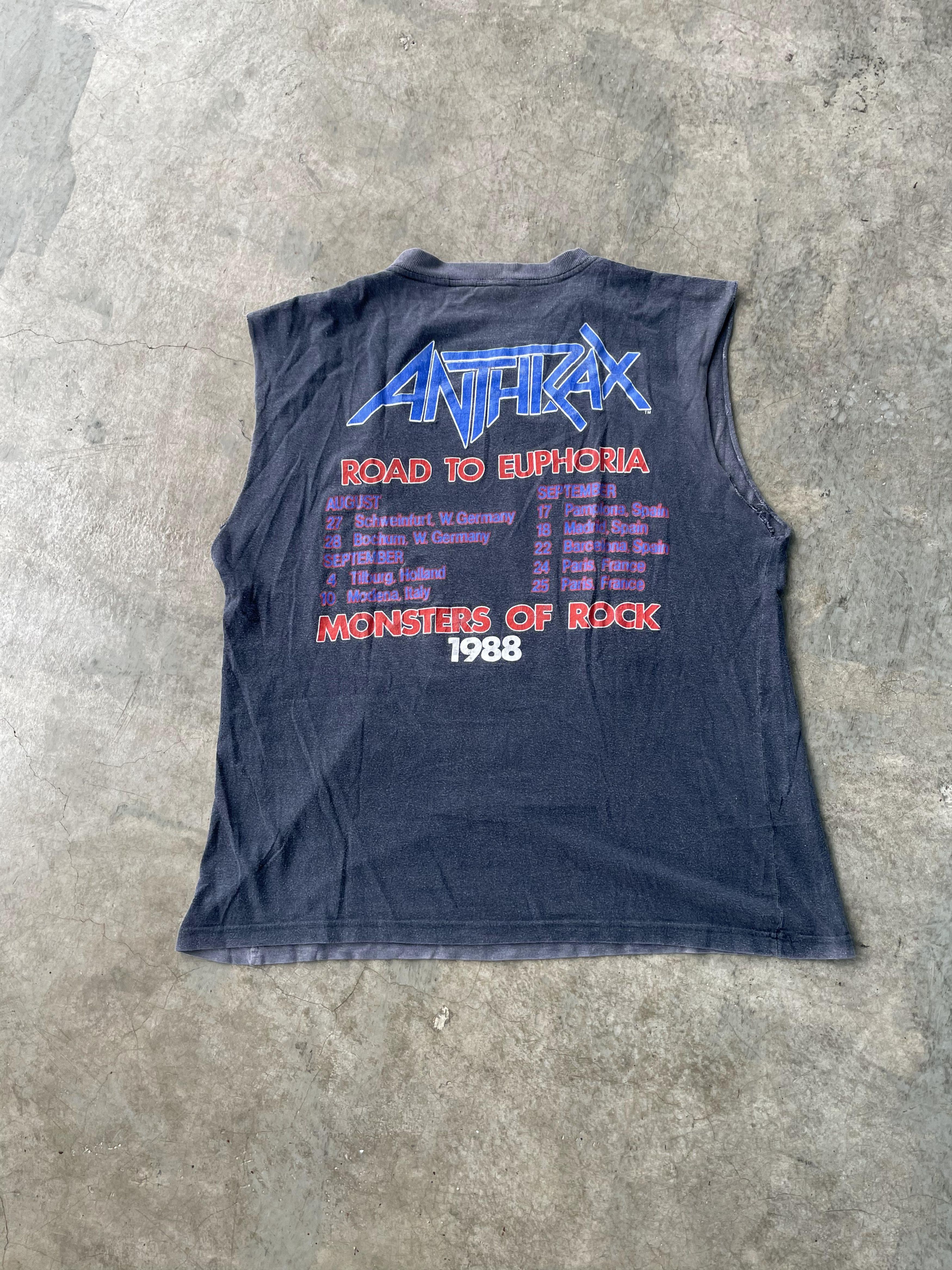 Band Tees VTG 1988 Anthrax Road to Euphoria Monster Of Rock Size US L / EU 52-54 / 3 - 4 Thumbnail
