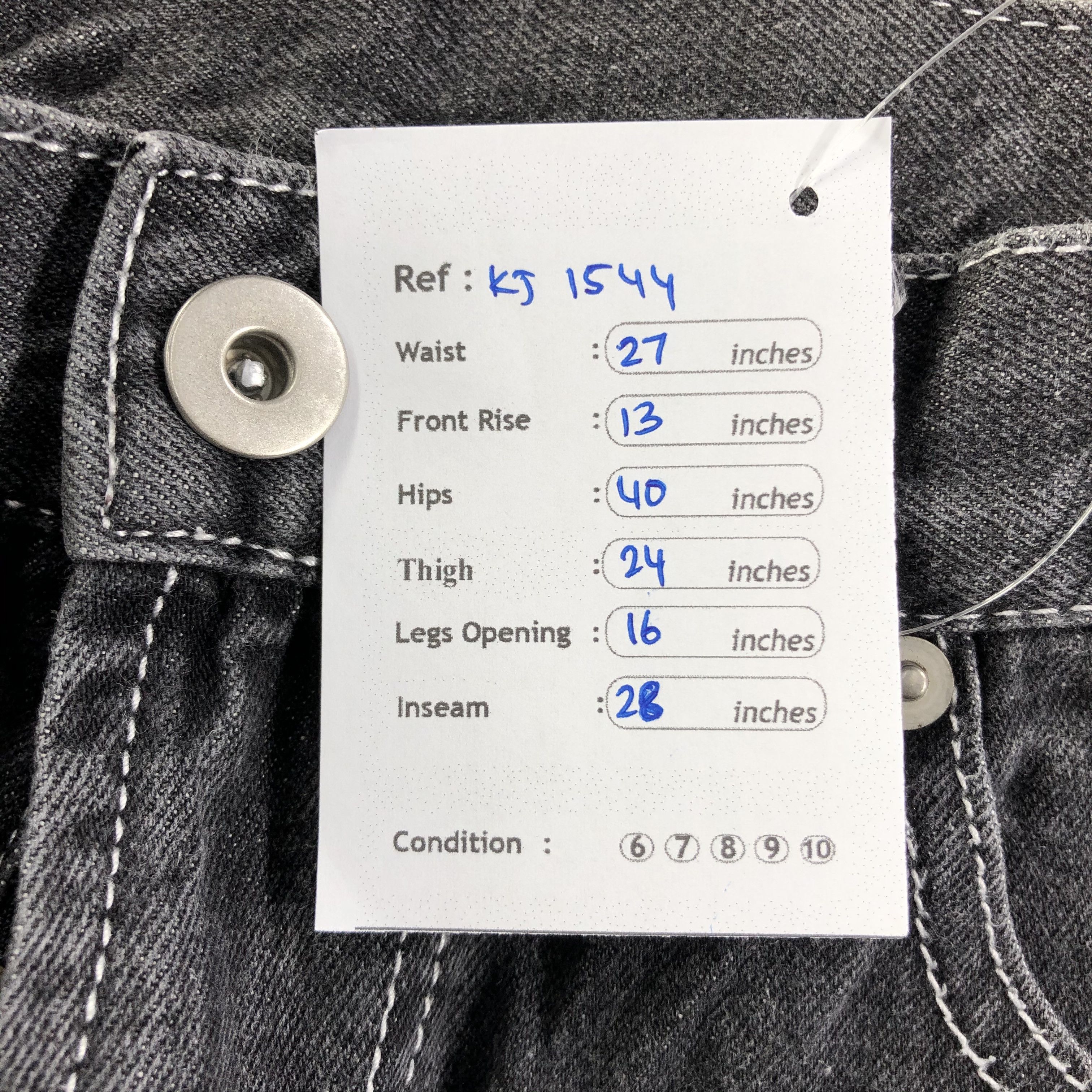 Japanese Brand Japanese Brand Jeans Faded Black High Waist Denim KJ1544 Size 27" / US 4 / IT 40 - 9 Thumbnail