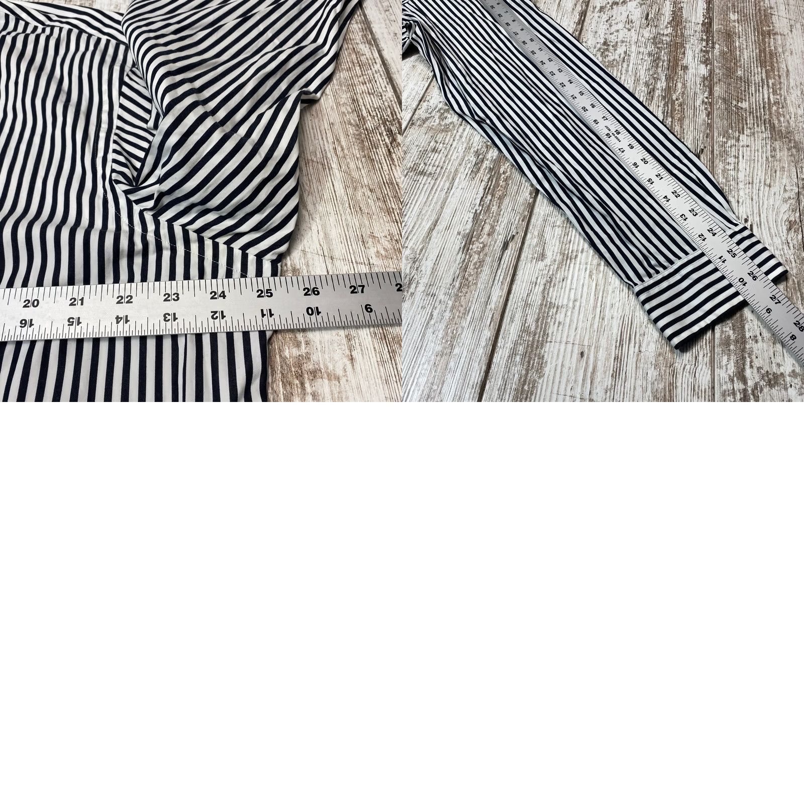 Ralph Lauren Ralph Lauren Shirt Mens XL Long Sleeve Button-Up Black Striped 100% Cotton 7488 Size US XL / EU 56 / 4 - 8 Thumbnail