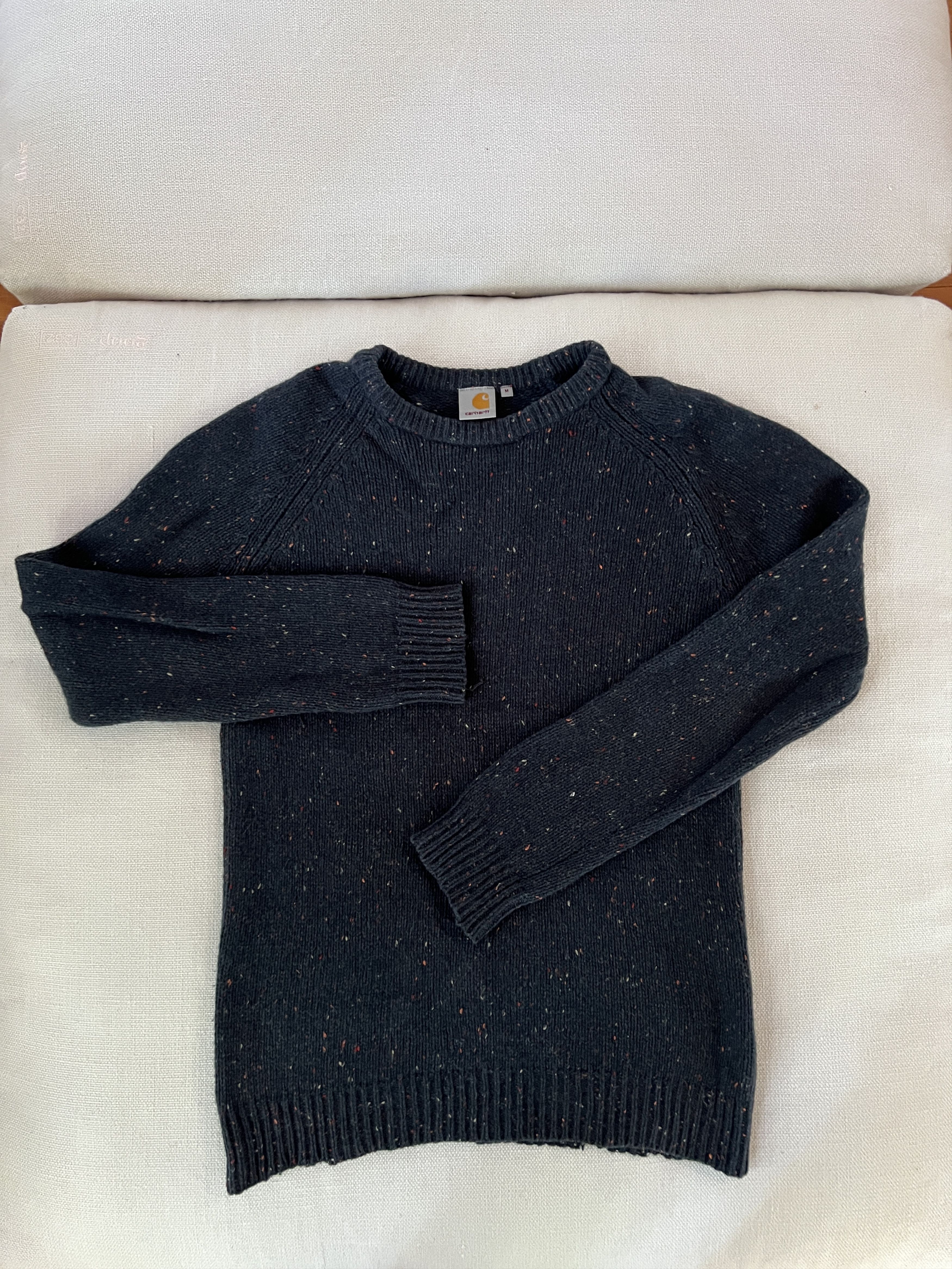 Carhartt Carhartt Anglistic Sweater • Dark Blue Heather • Speckled Size US M / EU 48-50 / 2 - 2 Thumbnail