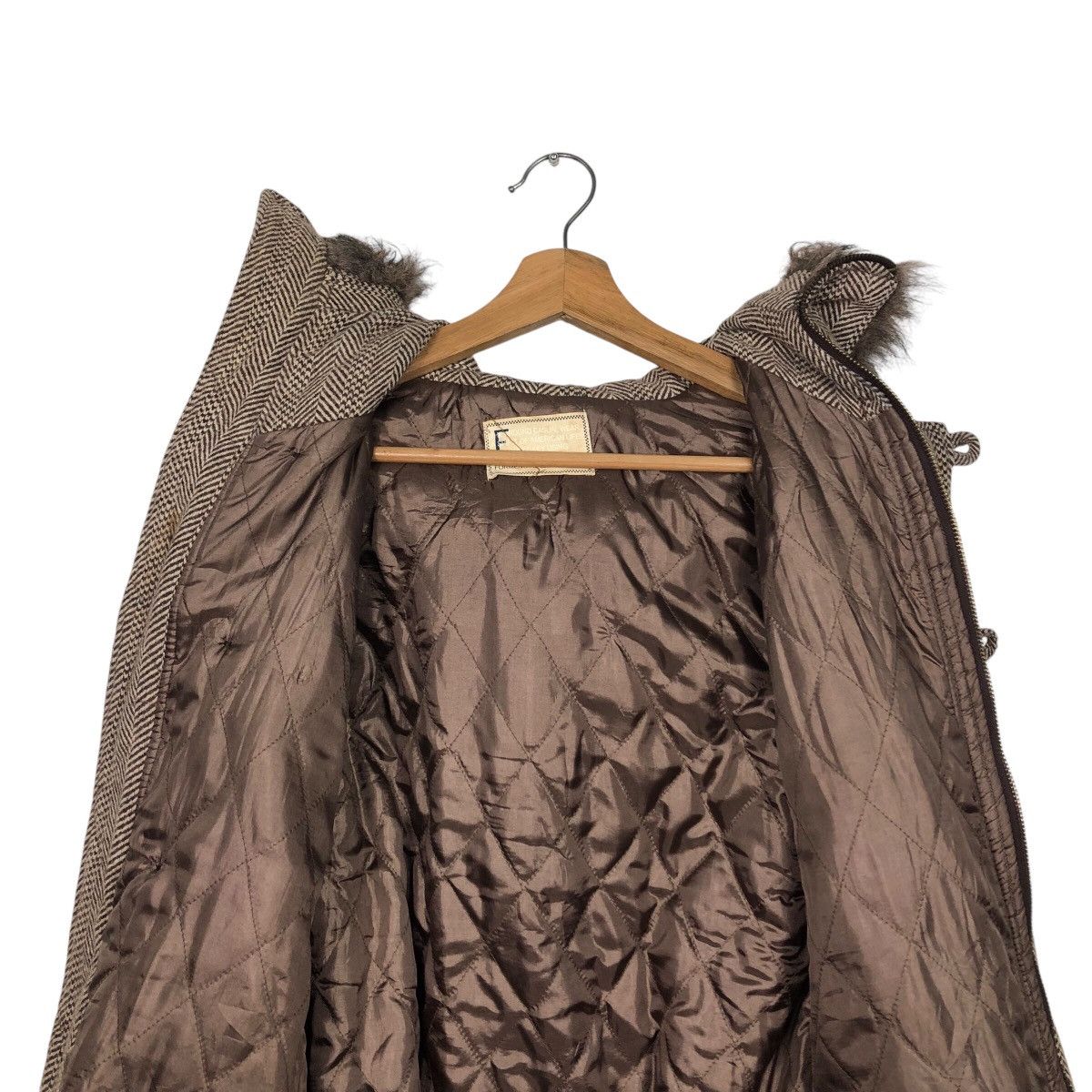 Japanese Brand 📌Vintage Wool Herringbone Fur Hoodie Jacket Size US M / EU 48-50 / 2 - 17 Thumbnail
