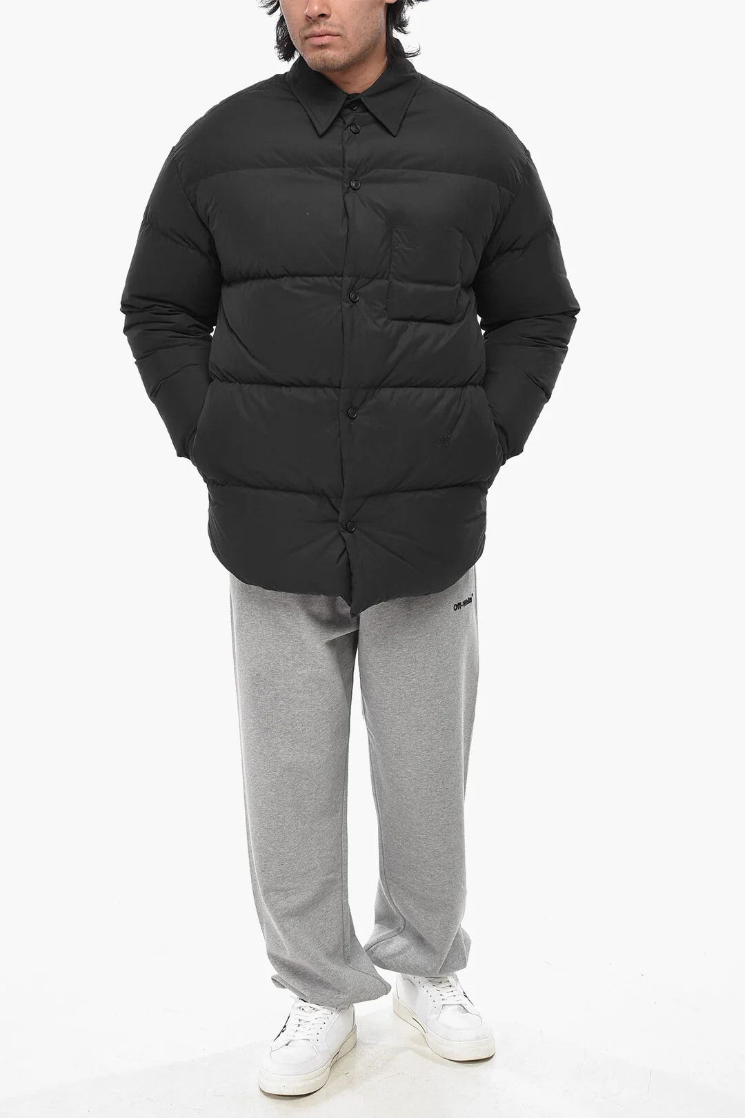 Off-White og1mm0426 Quilted Jacket in Black Size US S / EU 44-46 / 1 - 4 Thumbnail