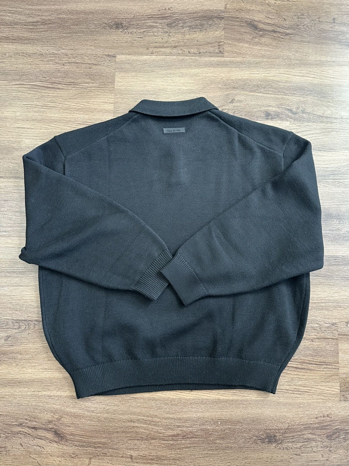 Fear of God Fear of God Essentials Jet Black Knit Polo Size US M / EU 48-50 / 2 - 4 Thumbnail