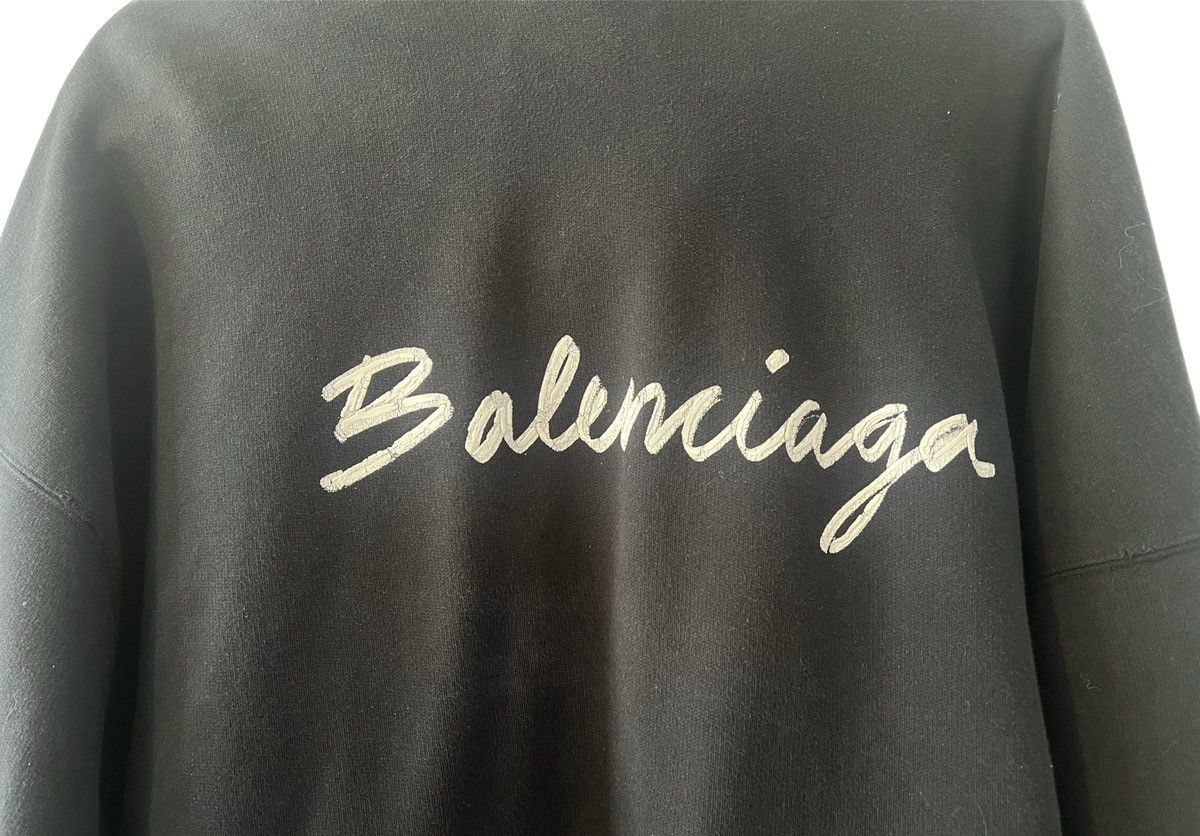 Balenciaga Balenciaga Script logo hoodie Size US L / EU 52-54 / 3 - 6 Thumbnail