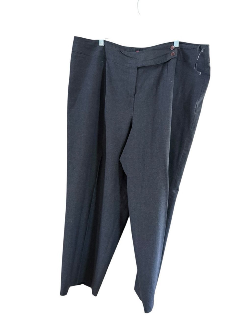 Anne Klein Women's Anne Klein Gray Stretch Trousers Plus Size 20W Size 42" / US 20 - 9 Thumbnail