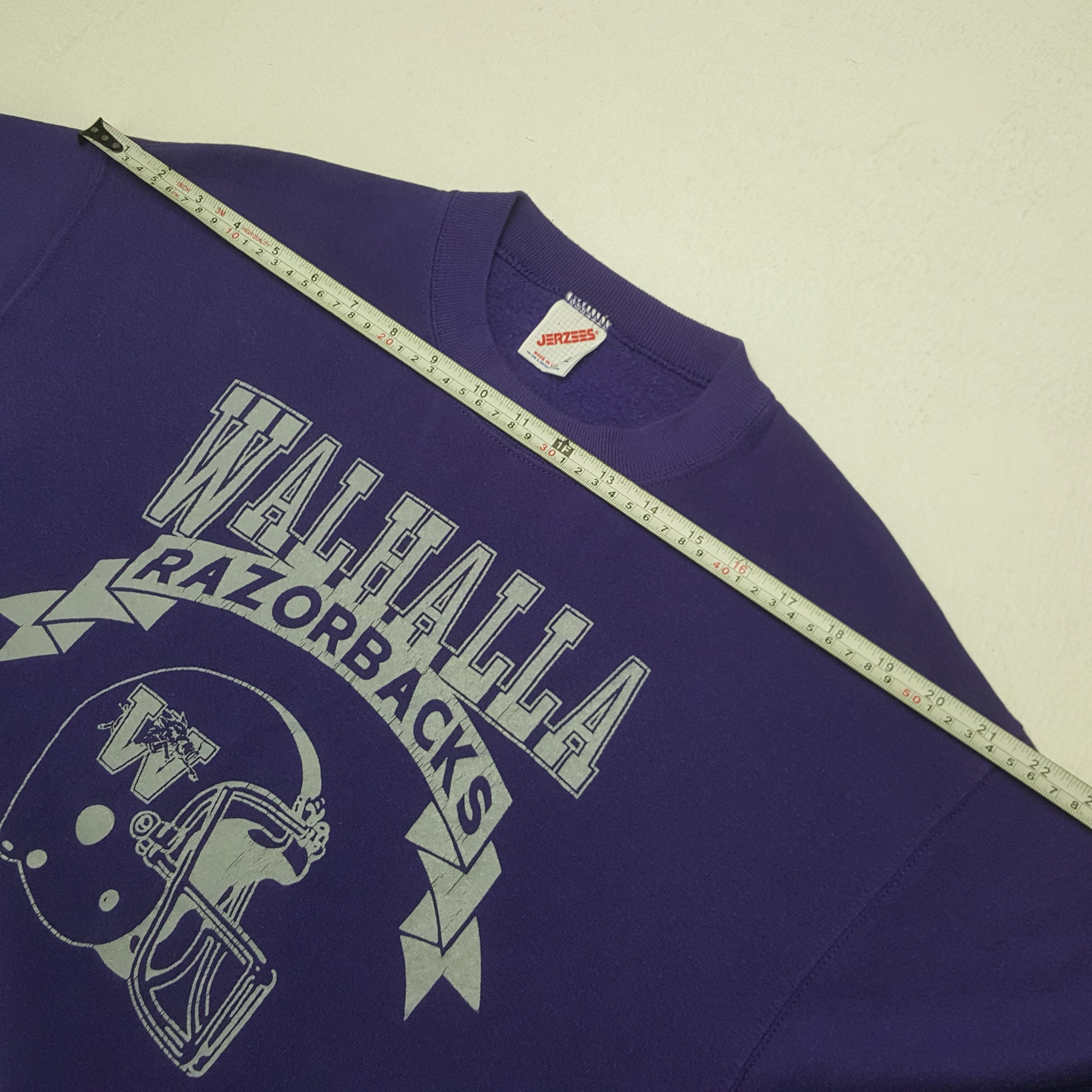 Jerzees × NFL × Vintage Vintage Walhalla Razorbacks Football Team Sweatshirt C286N27 Size US M / EU 48-50 / 2 - 5 Thumbnail