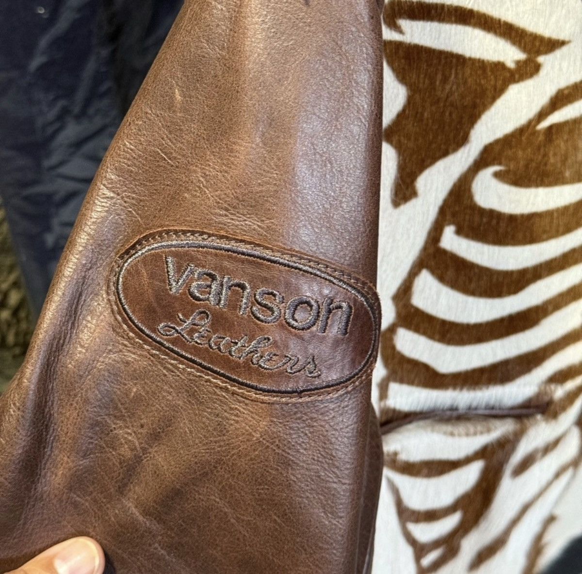 Aime Leon Dore × Vanson Leathers Aime Leon Dore Vanson Pony Hair Bones Leather Jacket Brown L Size US L / EU 52-54 / 3 - 5 Thumbnail