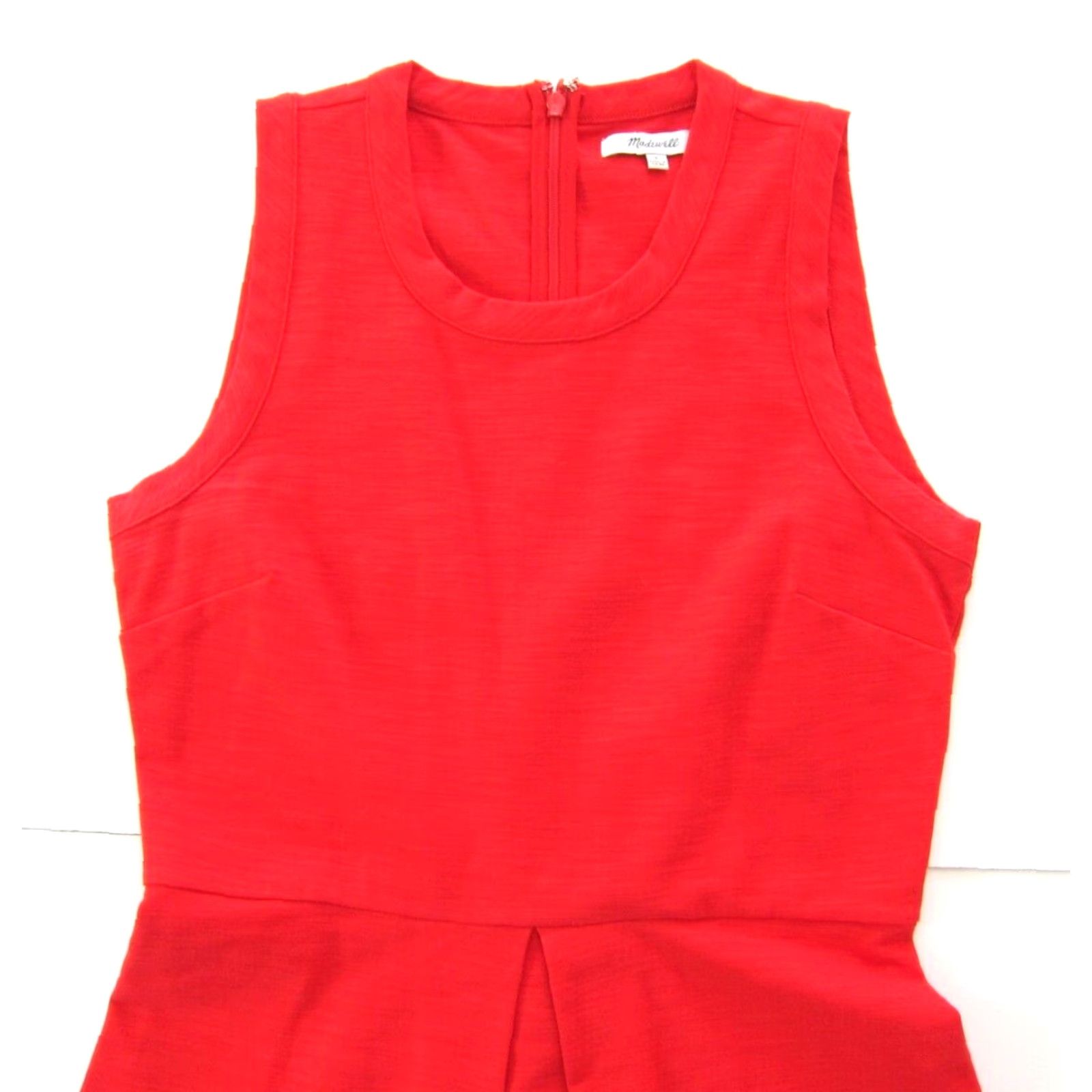 Madewell VINTAGE Madewell Red Cotton Stretch Sleeveless Sheath Tank Dress Women Small Size S / US 4 / IT 40 - 4 Thumbnail