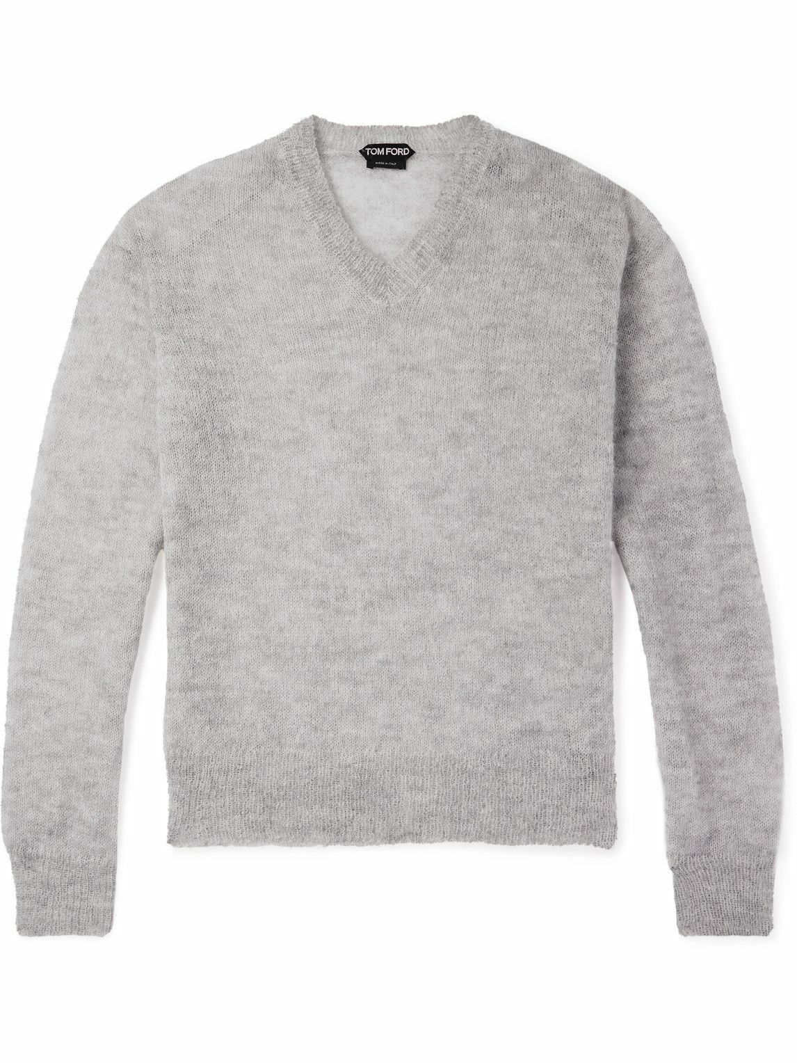 Tom Ford o1y0425 V-neck Sweater in Grey Size US L / EU 52-54 / 3 - 1 Thumbnail