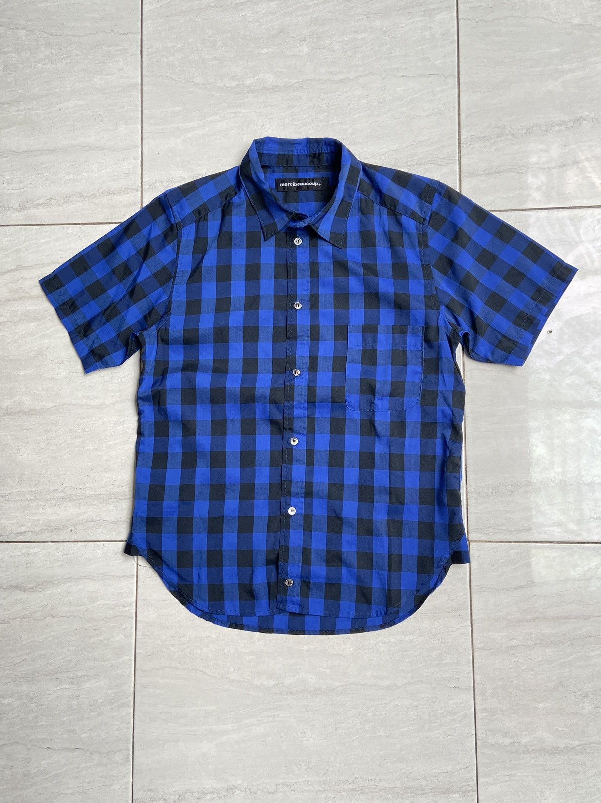 Issey Miyake × Japanese Brand × mercibeaucoup MERCIBEAUCOUP Plaid Shirt Size US S / EU 44-46 / 1 - 1 Thumbnail