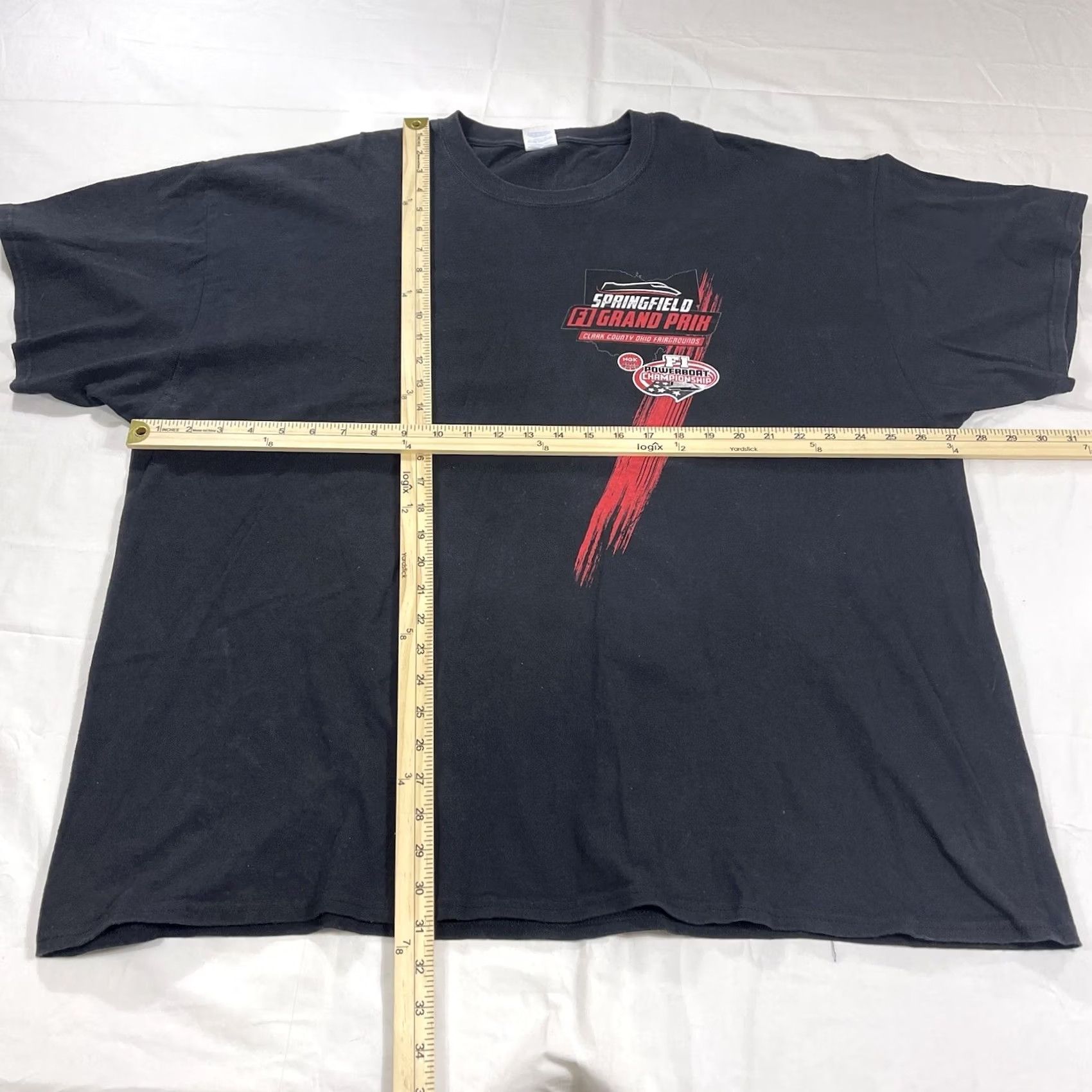 Vintage Powerboat Men's 3XL T-Shirt Port and Company Black Crew Neck Short Sleeve Logo USA 90s Mens Size US XXL / EU 58 / 5 - 3 Thumbnail