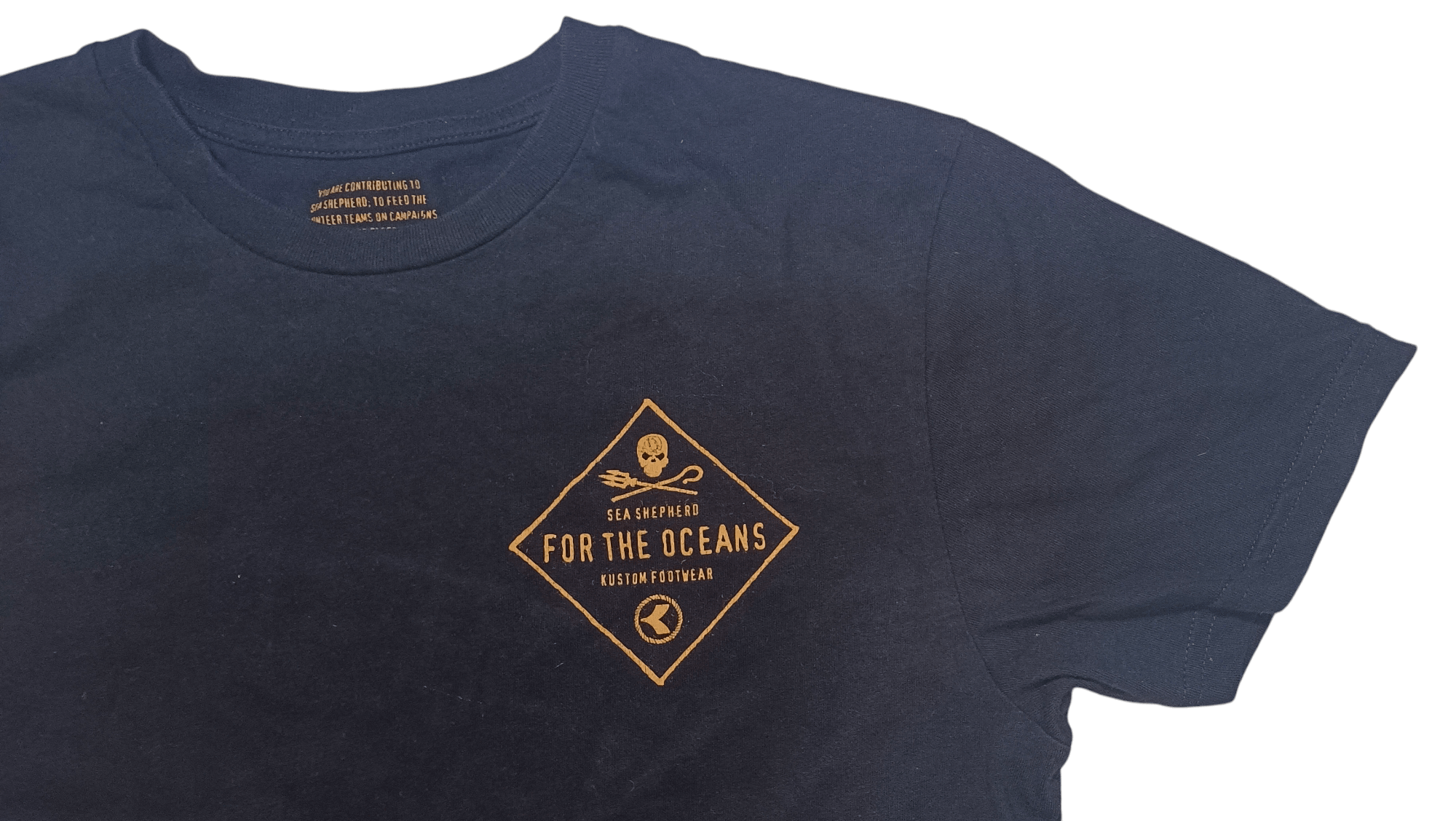 Designer Sea Shepherd Jolly Roger Black T shirt Skull Whale Wars Size US M / EU 48-50 / 2 - 2 Thumbnail