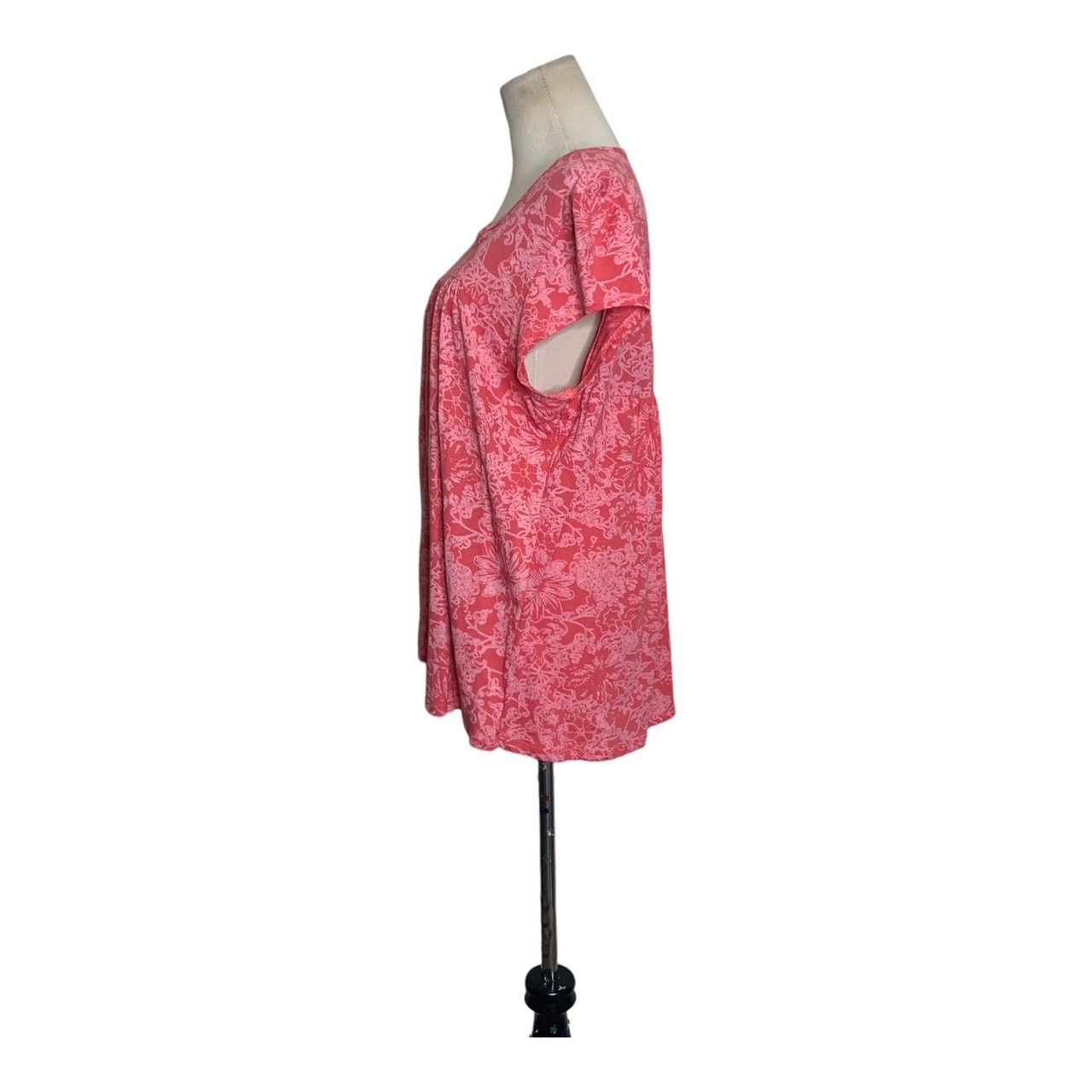 Elie Tahari Tahari pink floral short sleeves casual top size Large Size L / US 10 / IT 46 - 6 Thumbnail