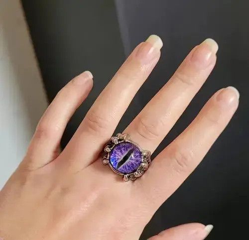 Ring Of Fire Evil Eye Ring Size ONE SIZE - 3 Thumbnail