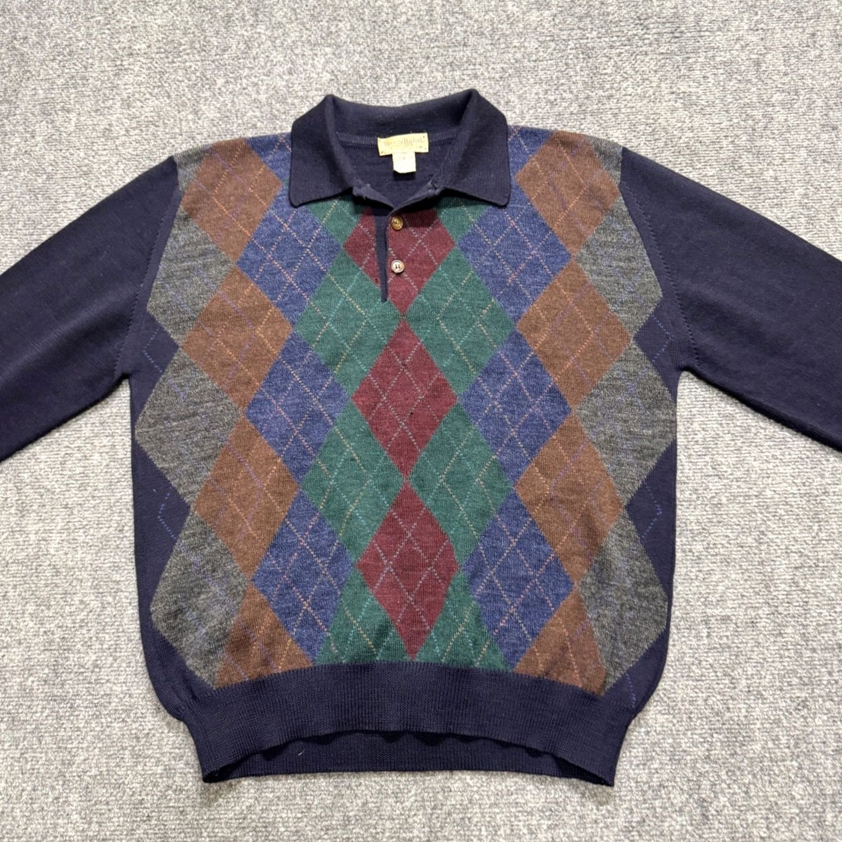 Vintage VINTAGE Tricots St Raphael Polo Sweater Wool Mens M 90s Geometric Grandpa Knit Shirt Mens M Wool Geometric 90s Knit Grandpa Size US M / EU 48-50 / 2 - 6 Thumbnail
