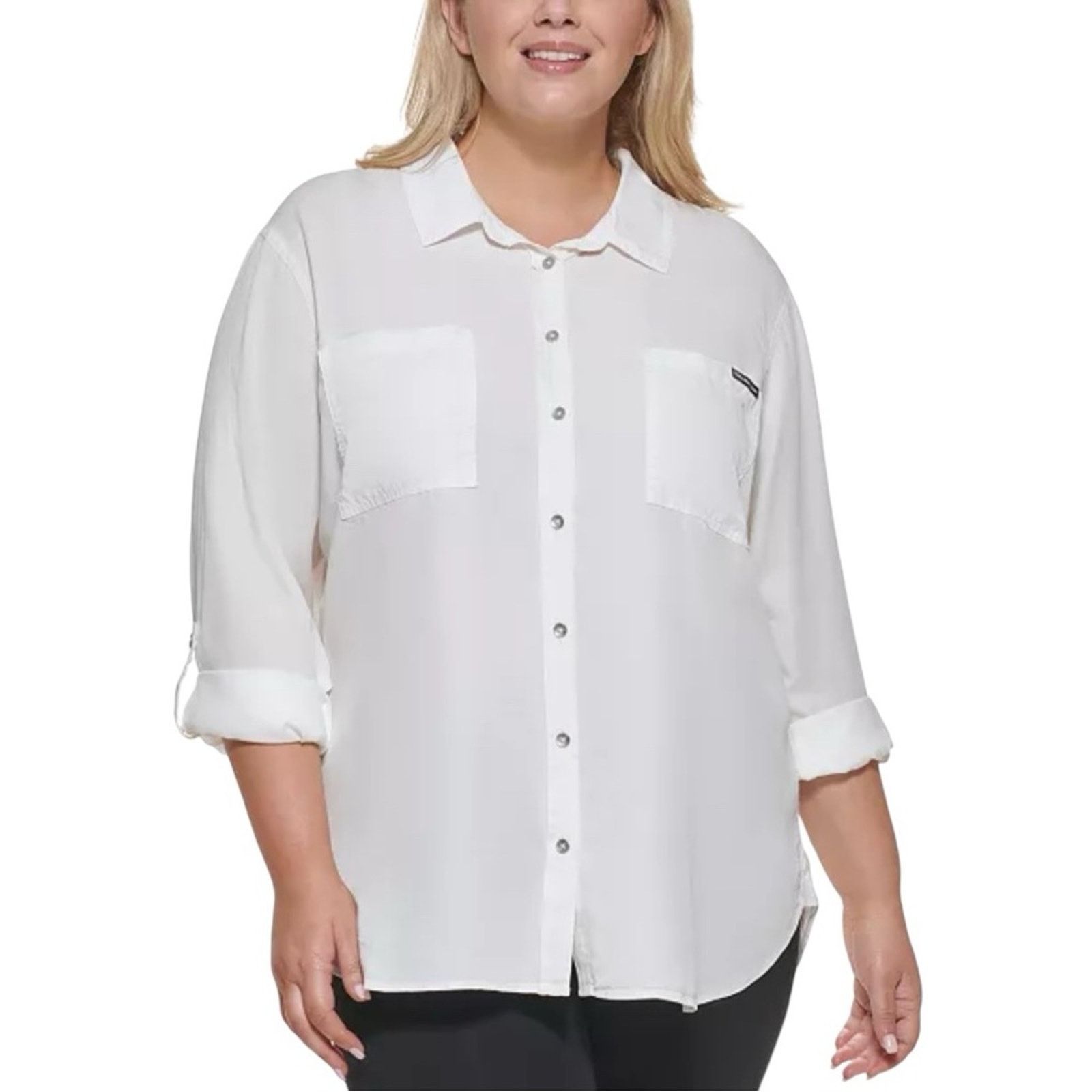 Calvin Klein Calvin Klein Jeans Trendy Plus Size Utility Shirt NEW Size 3XL / US 20-22 - 1 Thumbnail
