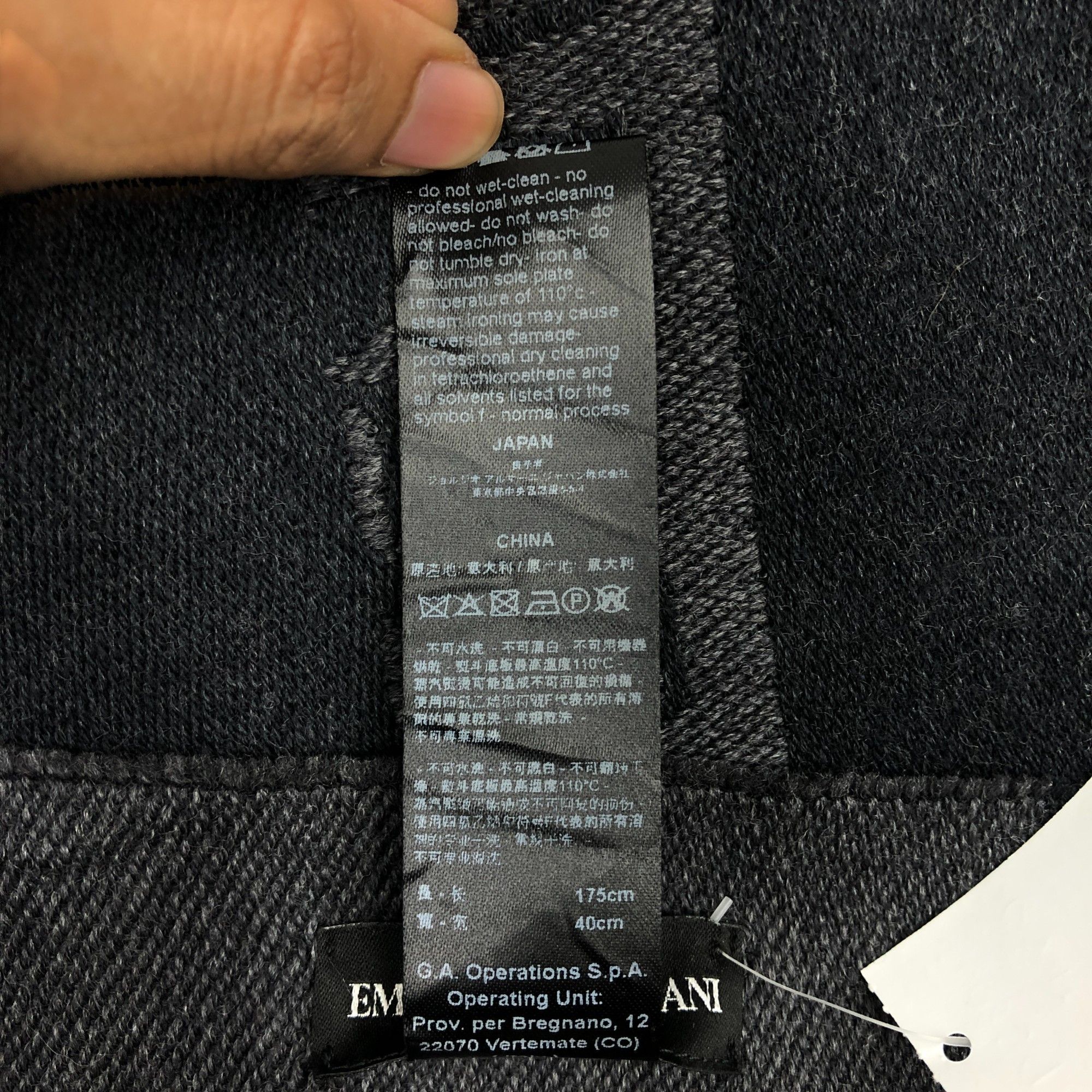 Emporio Armani Vintage Emporio Armani Scarf Muffler Wool Cashmere Scarves Size ONE SIZE - 7 Thumbnail
