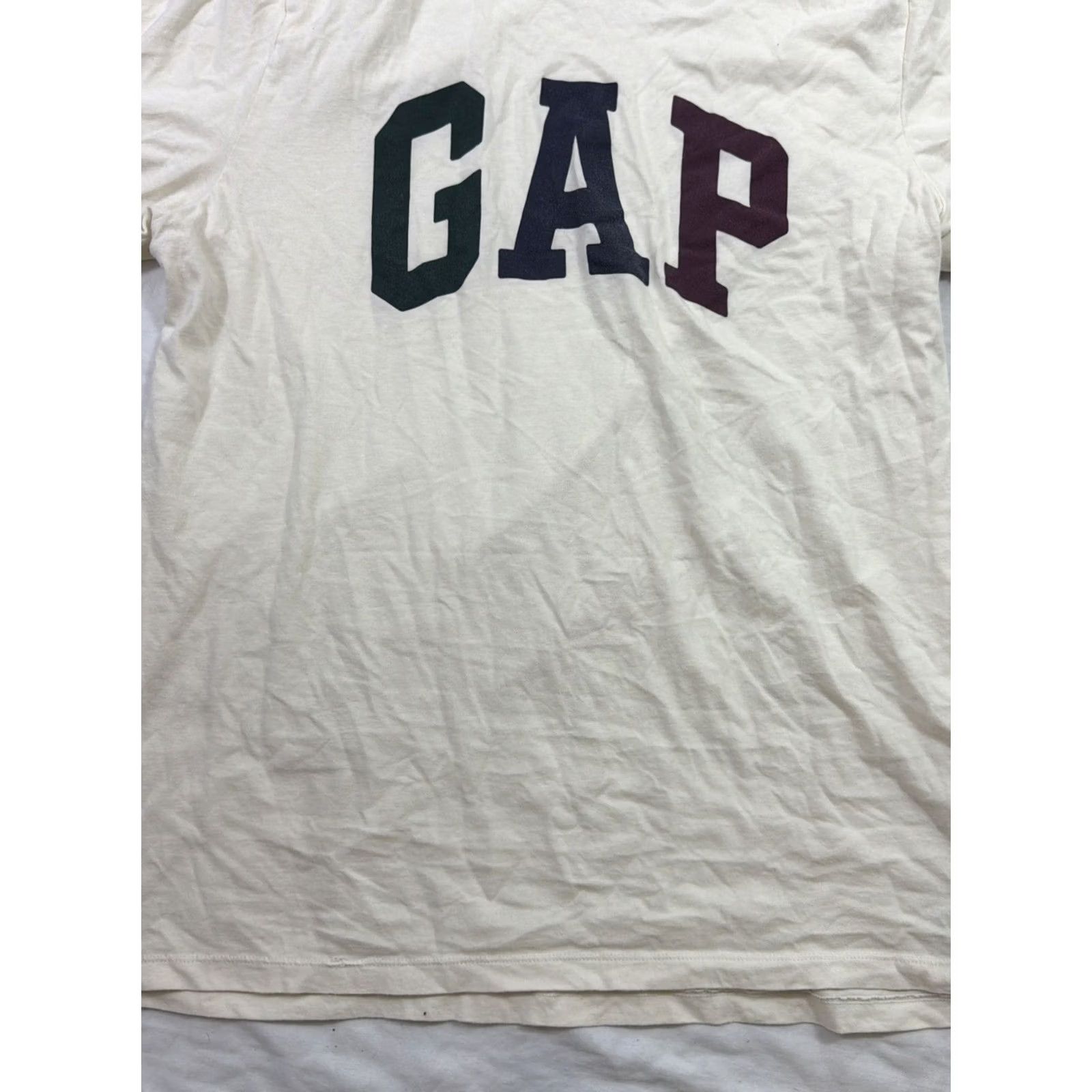 Gap Gap T-Shirt Men L Ivory Logo Short Sleeve Cotton Multicolor Spellout2020s Size US L / EU 52-54 / 3 - 5 Thumbnail