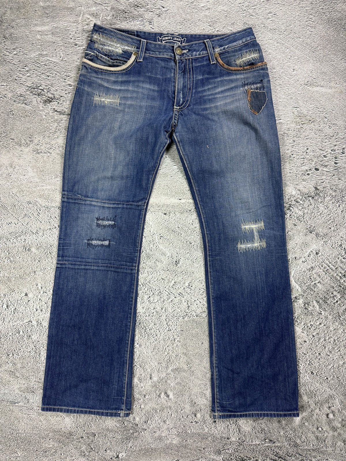 Robins Jeans Robins jeans blue jeans straight Y2K blue brown Size US 34 / EU 50 - 7 Thumbnail