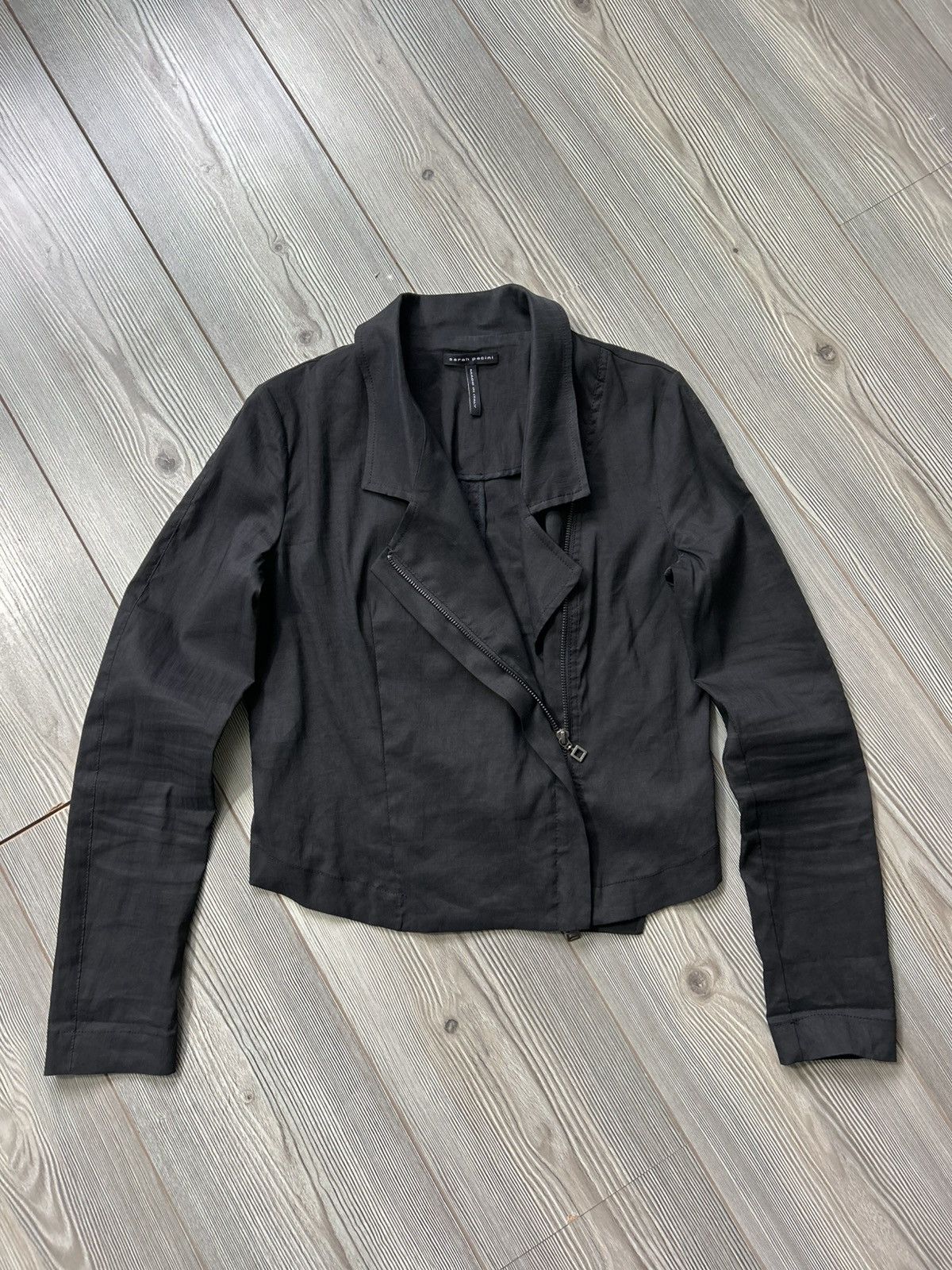 Sarah Pacini Sarah Pacini Avantgarde Linen Biker Jacket Style Size XS / US 0-2 / IT 36-38 - 5 Thumbnail