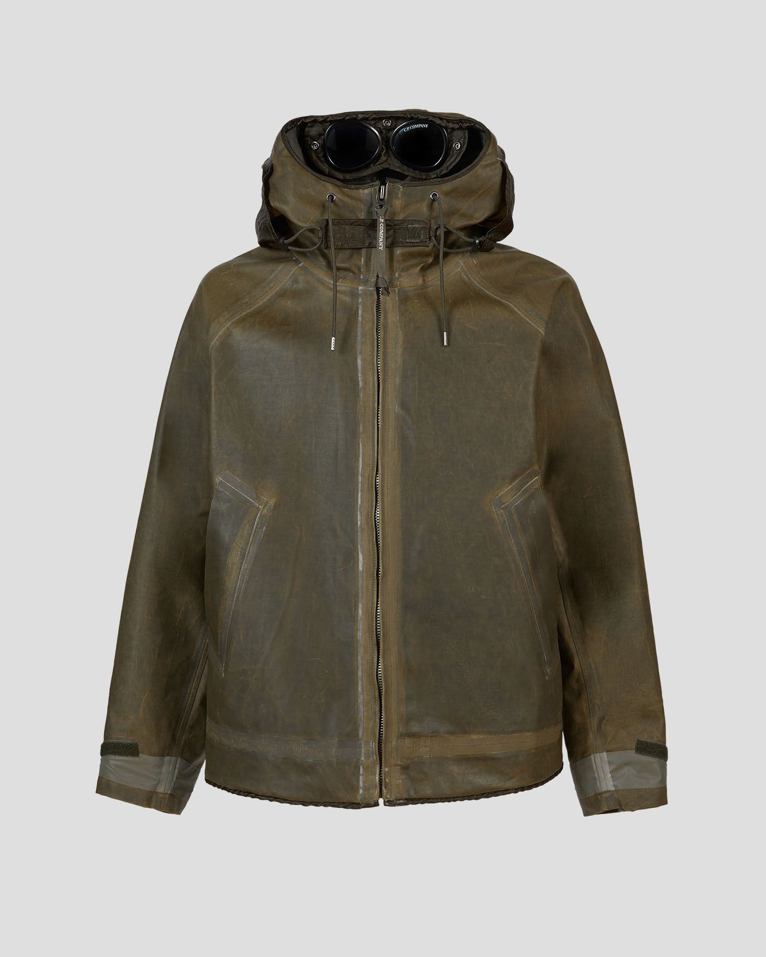 C.P. Company o1y1224 Logo Zipped Hooded Jacket in Military Green Size US M / EU 48-50 / 2 - 1 Thumbnail