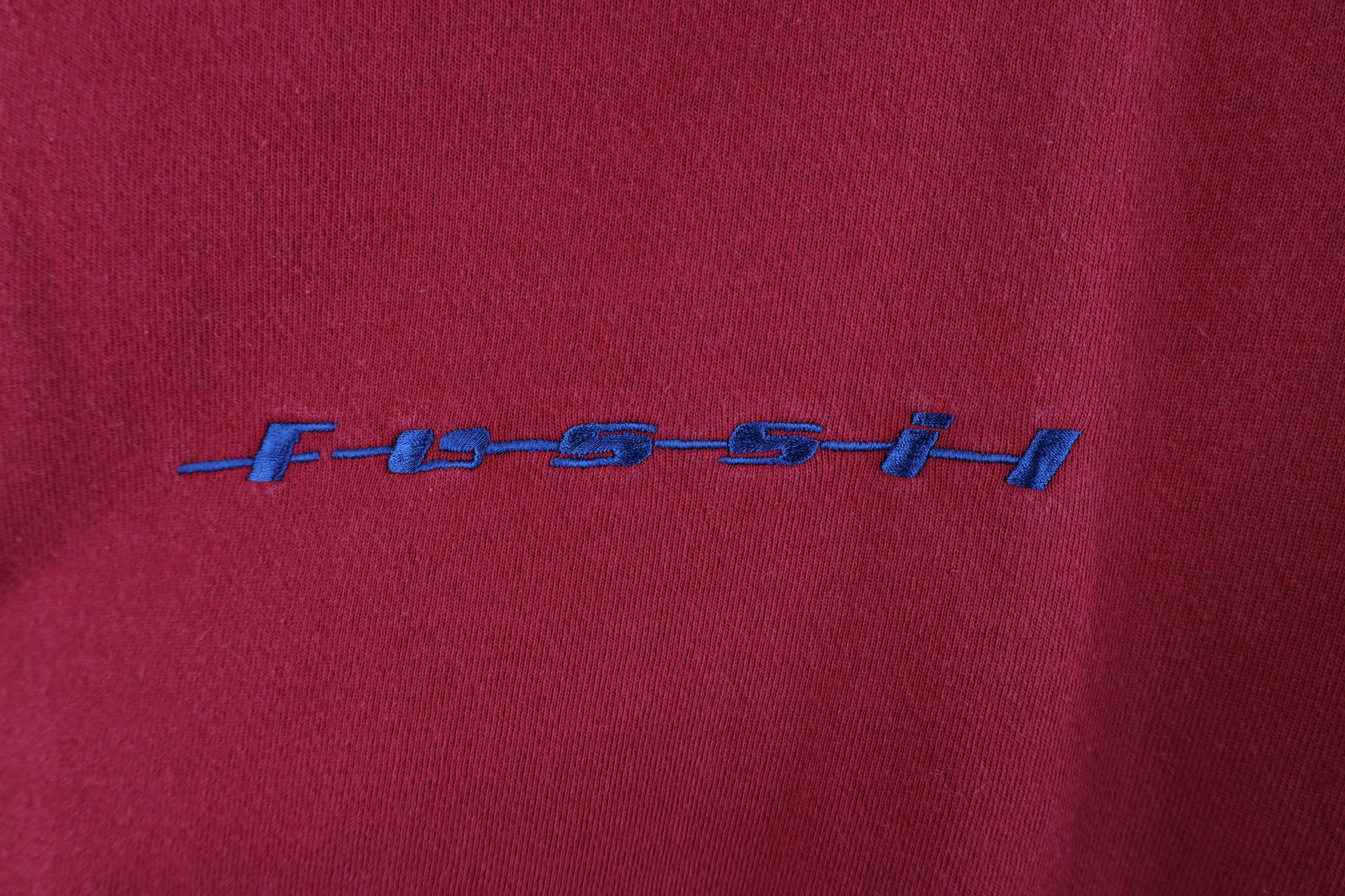 Fossil × Vintage Vintage 90s Fossil Watch Spell Crewneck Sweatshirt Red USA Size US M / EU 48-50 / 2 - 4 Thumbnail