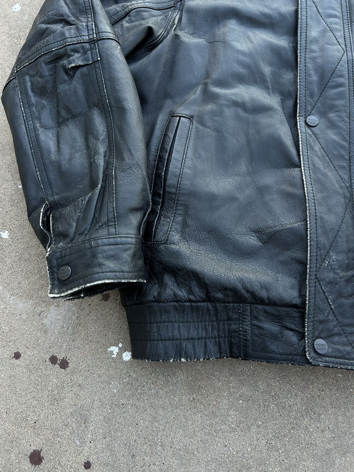 Vintage 1990s Phase Two Leather Bomber Jacket Size US M / EU 48-50 / 2 - 6 Thumbnail