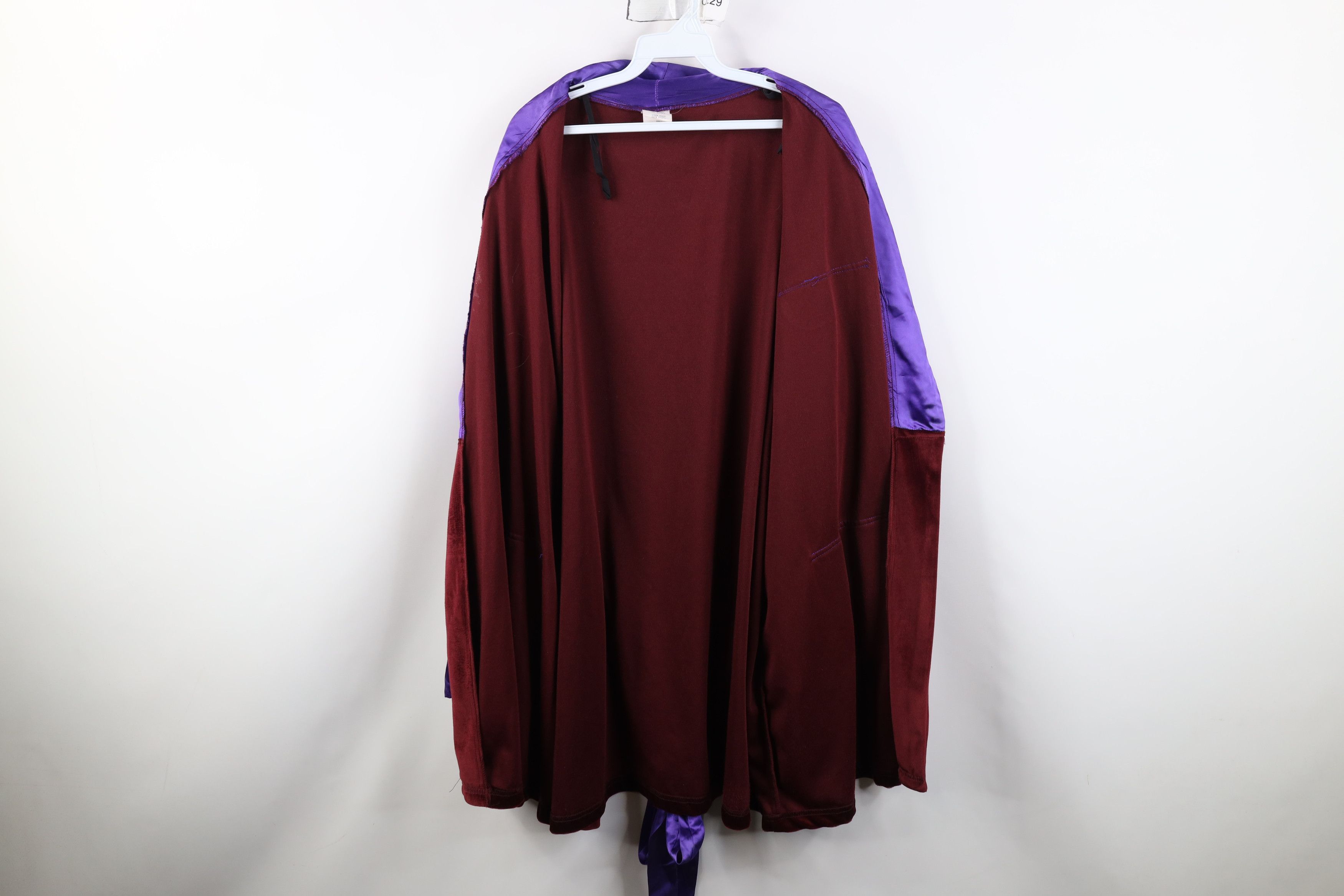 Vintage Vintage 90s Streetwear Satin Trim Smoking Jacket Robe Red Size US L / EU 52-54 / 3 - 11 Thumbnail