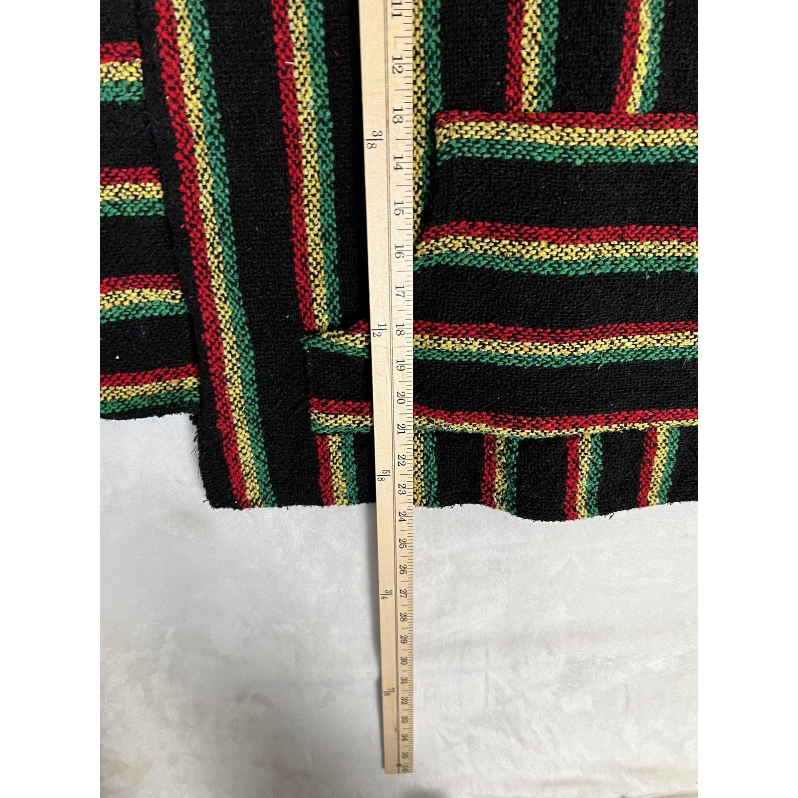 Other VTG Frank's Baja Hoodie Mens Medium Black Rasta Mexican Ponc Size US M / EU 48-50 / 2 - 6 Thumbnail