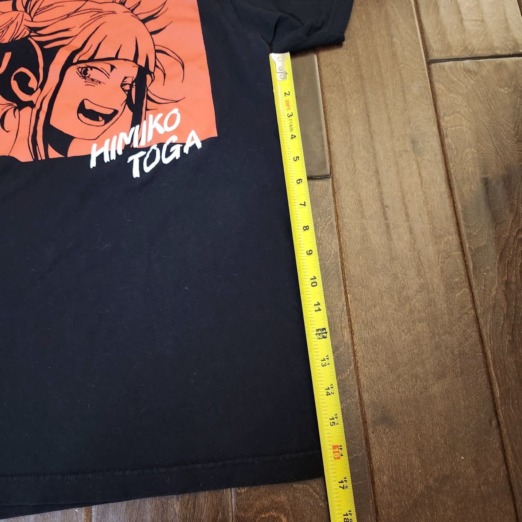 Toga My Hero Academia T-Shirt Mens Black Crew Neck Short Sleeve Size M Graphic Print Himiko Toga Anime Size US M / EU 48-50 / 2 - 6 Thumbnail