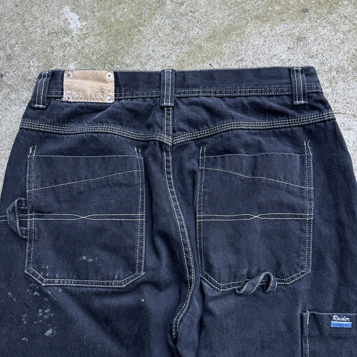 Vintage Y2K Baggy Faded Thrashed Wide Leg Skater Jeans ERD Grunge Size US 32 / EU 48 - 8 Thumbnail