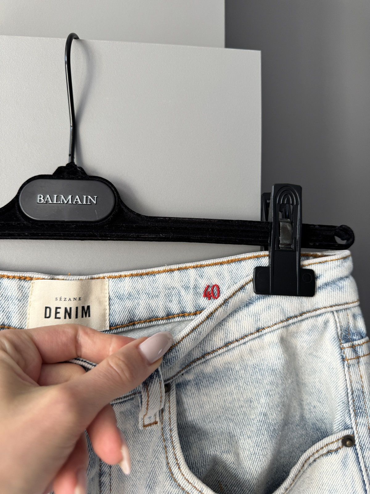 Sezane Sezane Le Brut Light Blue High Waisted Jeans Size 27" / US 4 / IT 40 - 3 Thumbnail