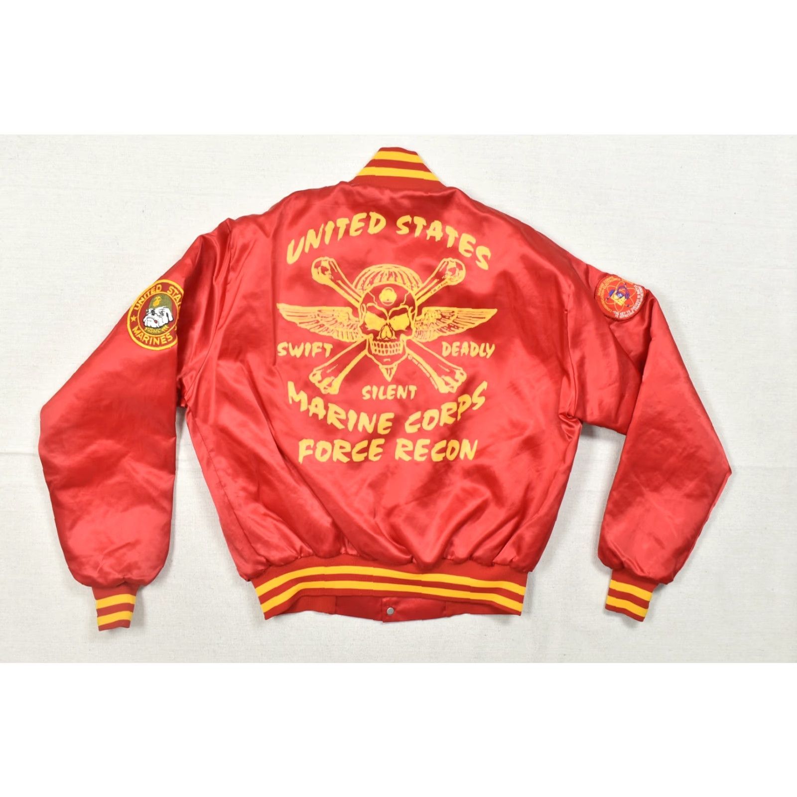 Soffe VINTAGE Soffe Jacket Mens L Red Satin Bomber Jacket US Marines Force Recon Size US L / EU 52-54 / 3 - 2 Thumbnail