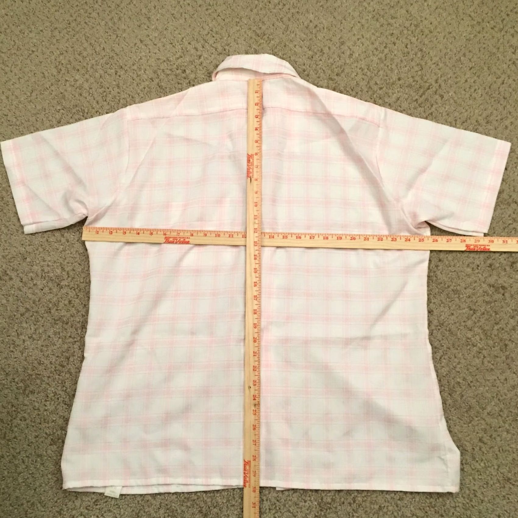 Arrow Arrow Shirt Mens 17.5 Pink Plaid Short Sleeve Button Up Size US XXL / EU 58 / 5 - 6 Thumbnail
