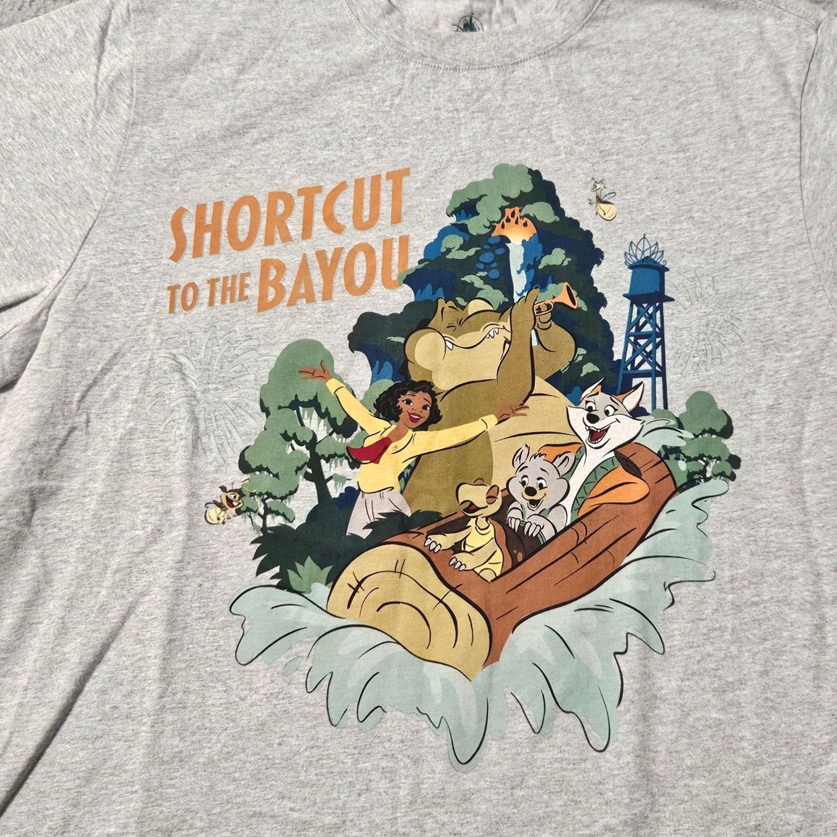 Disney Disney Shirt Adult Large NWT Gray Tiana's Shortcut To Bayou Adventure Graphic Men Size US L / EU 52-54 / 3 - 2 Thumbnail