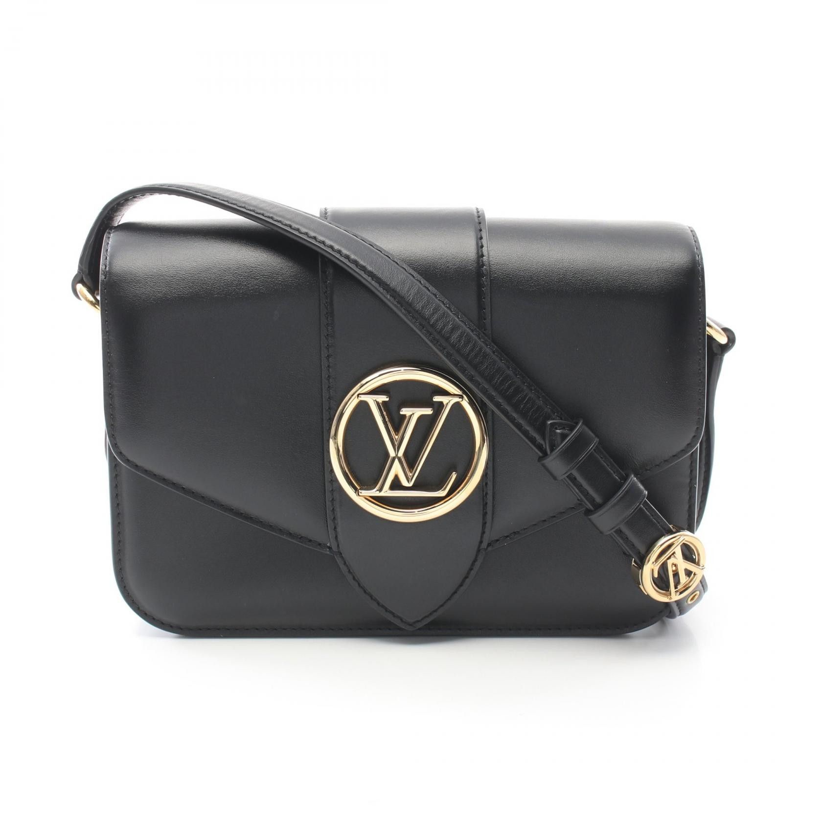 Louis Vuitton Louis Vuitton Lv Pont9 Leather Shoulder Bag Leather Shoulder Bag M55948 in Black, Women's