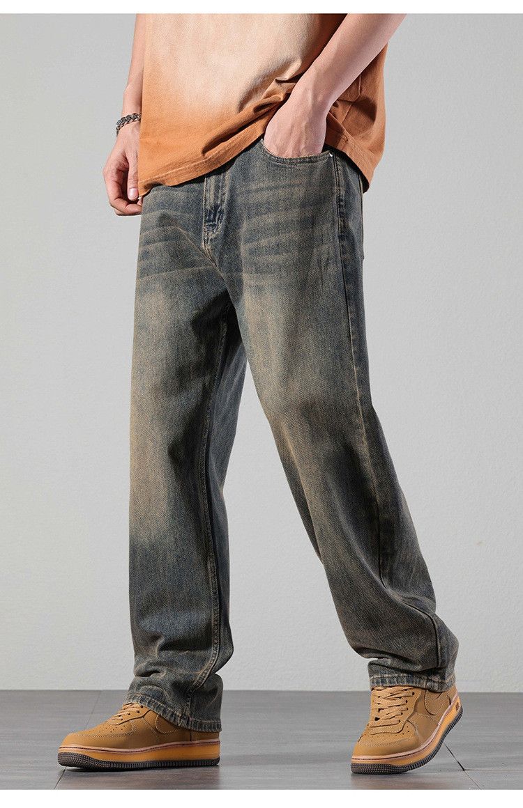 Japanese Brand × Jean Washed distressed loose straight-leg casual jeans Size US 32 / EU 48 - 1 Thumbnail