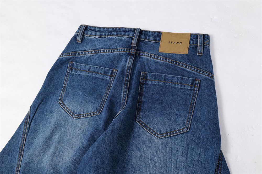 Japanese Brand × Jean American street loose ripple wide-leg washed scimitar jeans Size US 32 / EU 48 - 4 Thumbnail