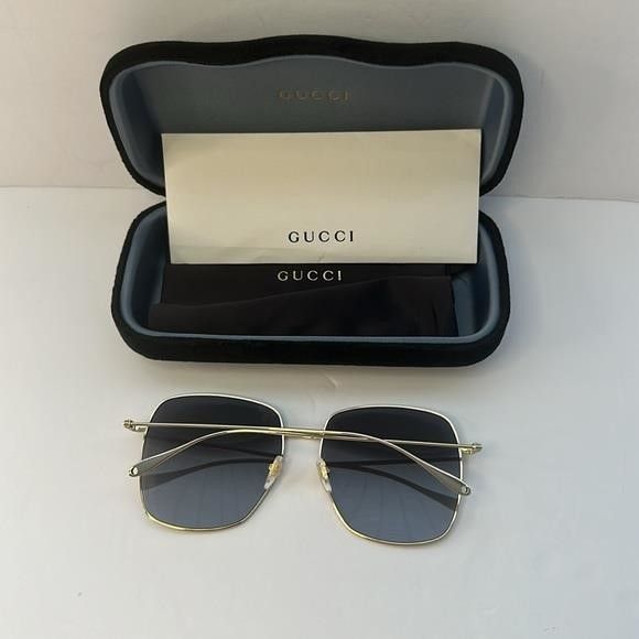 Gucci New Authentic GUCCI GG1031S-001 59 Sunglass Woman Metal Gold Size ONE SIZE - 14 Thumbnail
