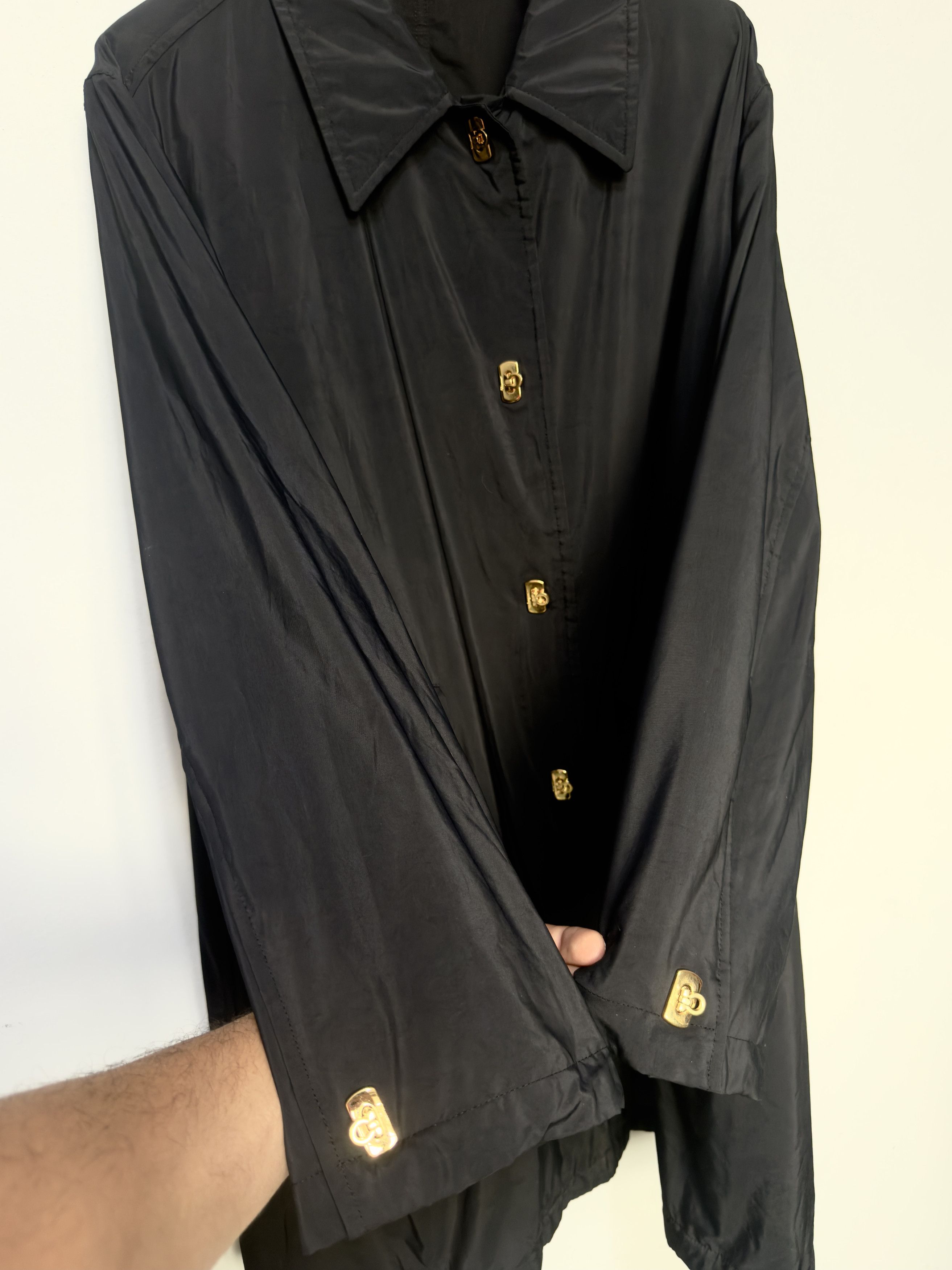 Salvatore Ferragamo 🔥 rare Salvatore Ferragamo nylon black coat jacket size L Size L / US 10 / IT 46 - 3 Thumbnail
