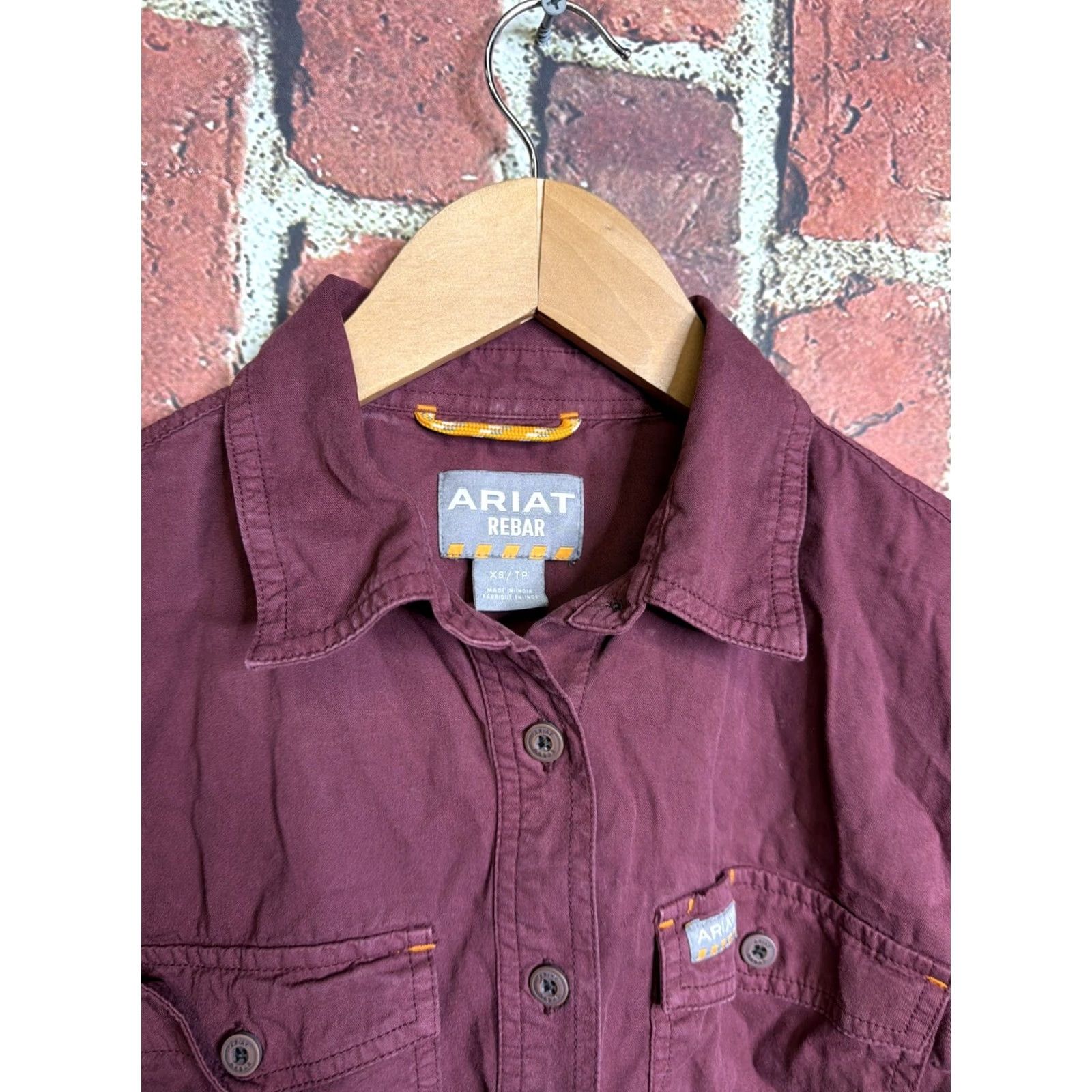 Ariat Ariat Button-Down Shirt XS Red Long Sleeve Men’s Pro Series Rebar Cotton Shirt Size US XS / EU 42 / 0 - 2 Thumbnail